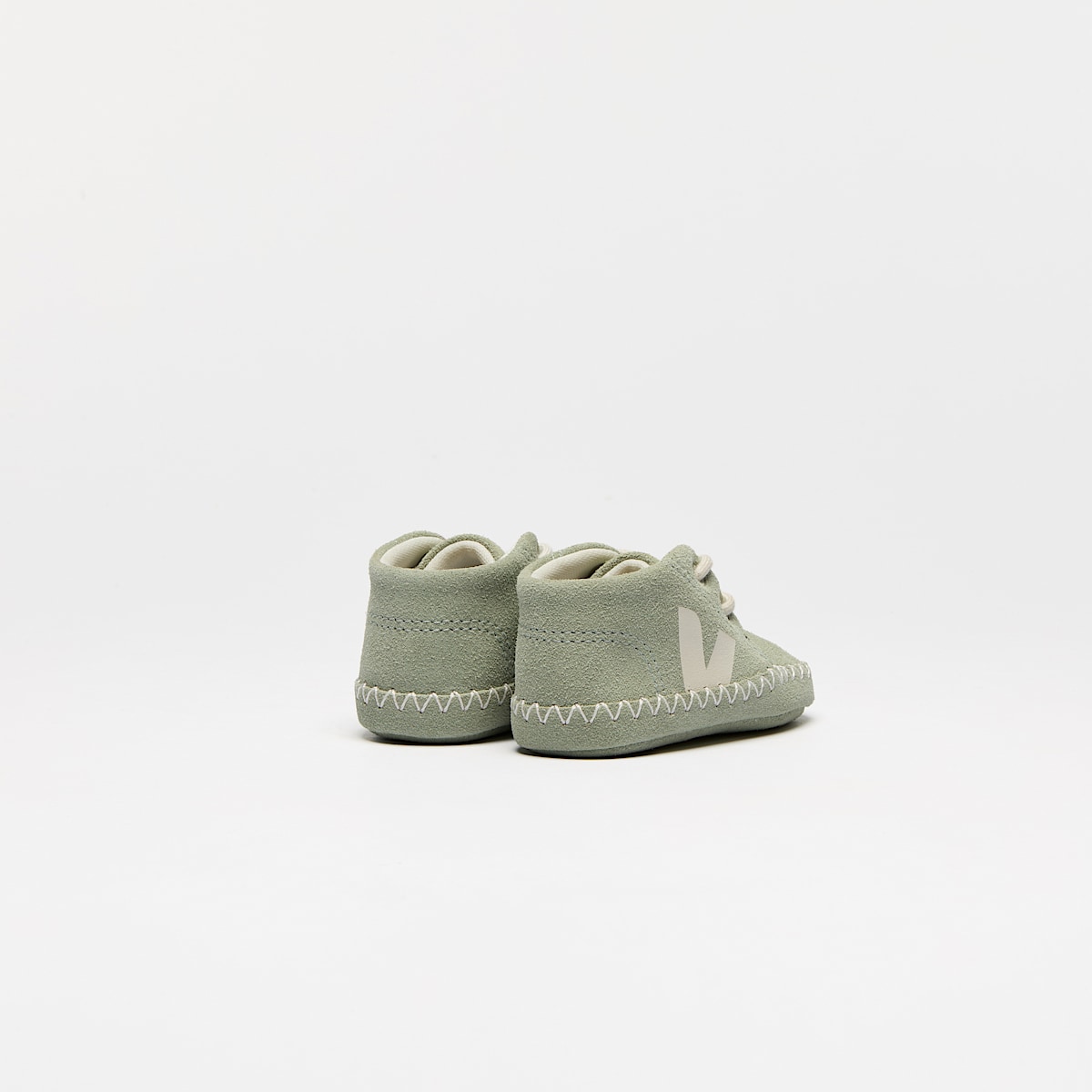 veja sneakers baby-light-zz pelle-scamosciata grigio BL0320662 Back view