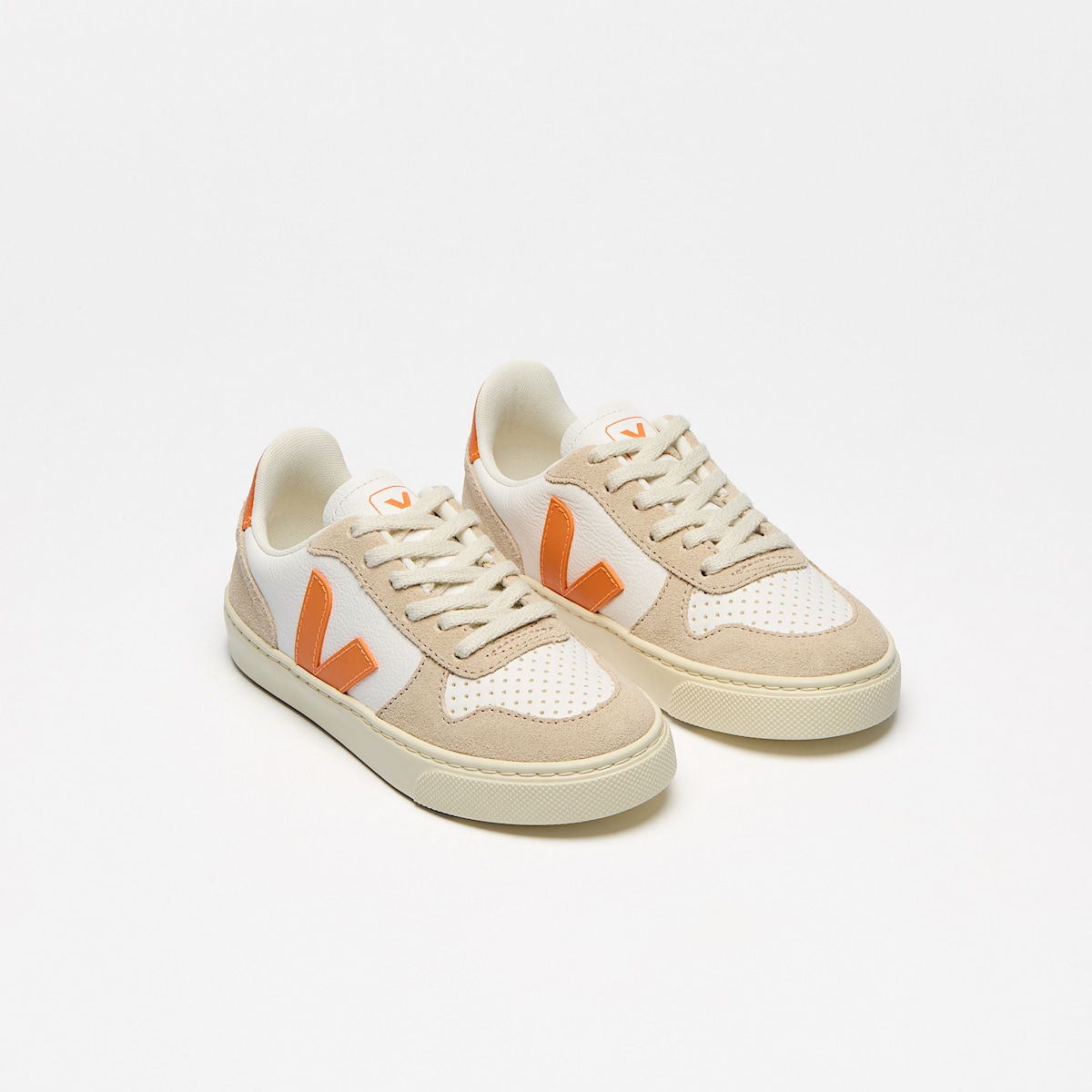 veja sneakers small-v-10-laces leather beige CX0520652 Top view