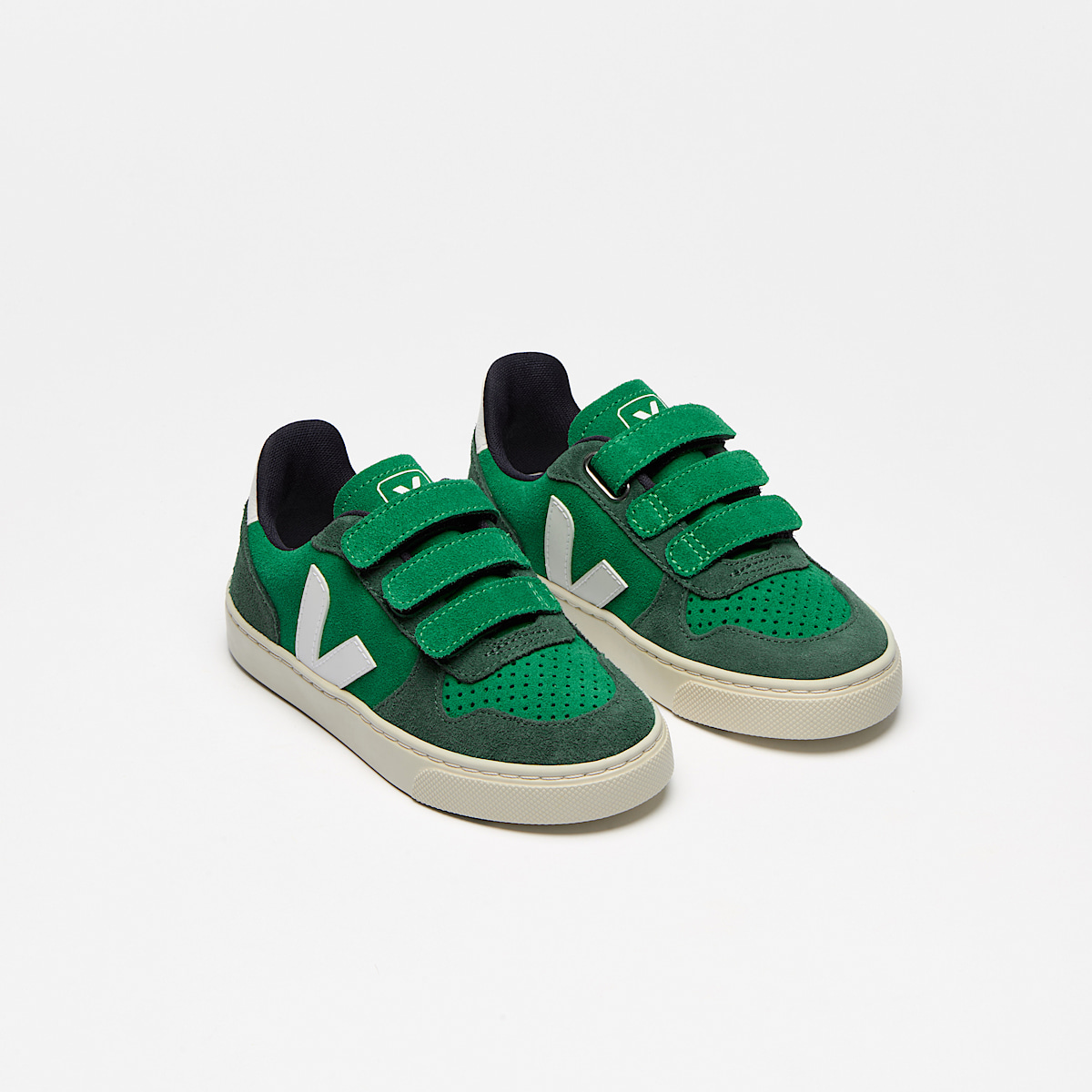 veja baskets small-v-10 suède vert CV0320621 Top view