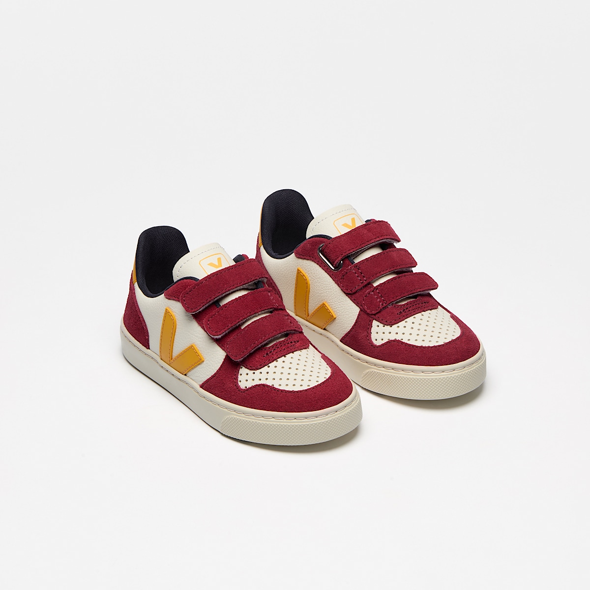 veja baskets small-v-10 cuir rouge CV0520615 Top view