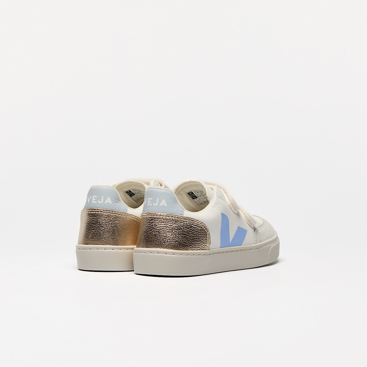 veja baskets small-v-12 cuir multicolore XV0520610 Back view