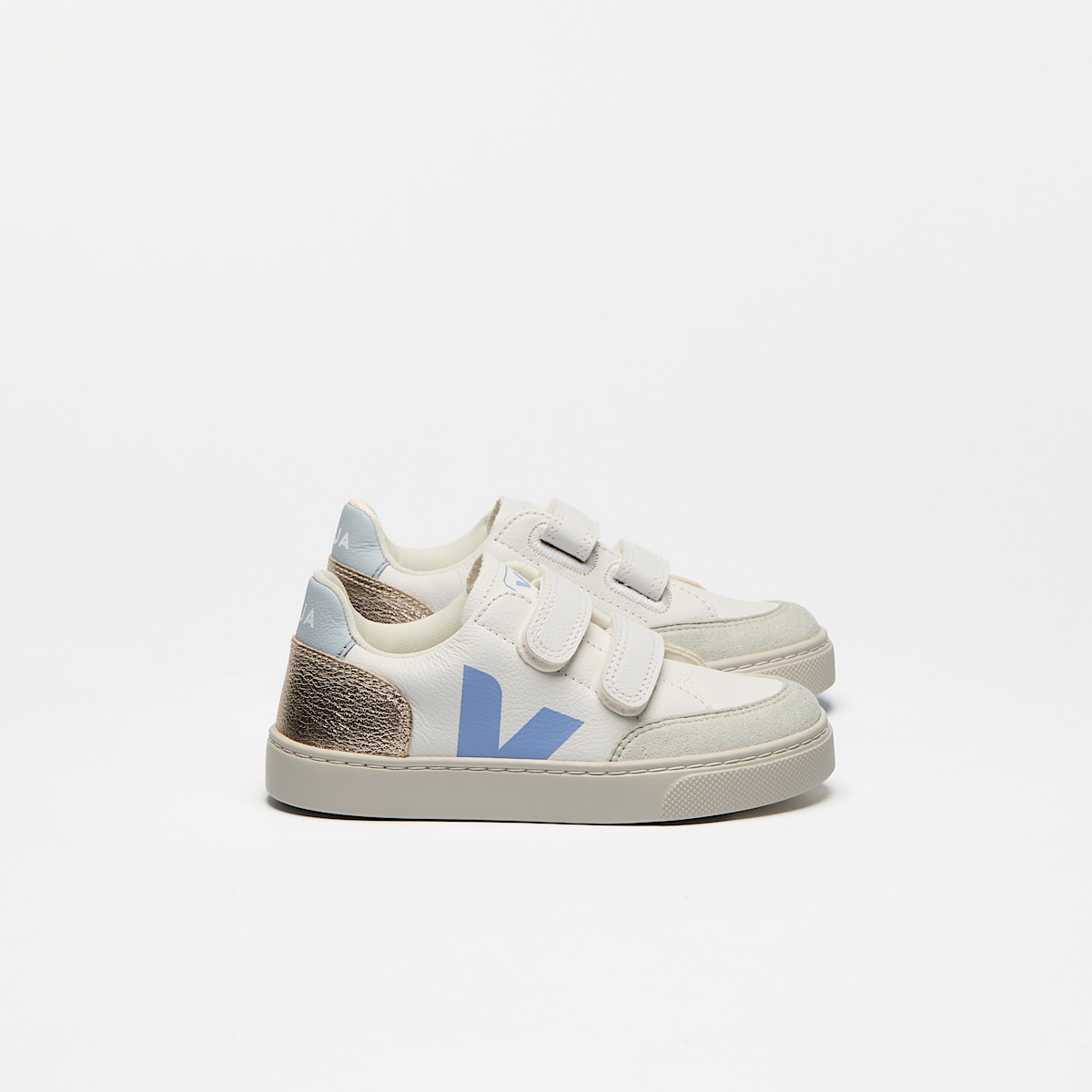veja baskets small-v-12 cuir multicolore XV0520610 Lateral view