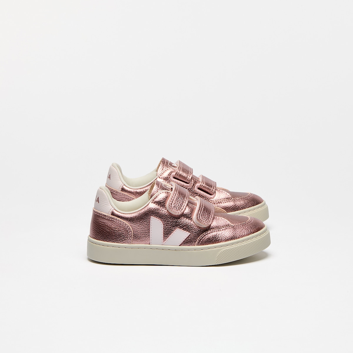 veja sneakers small-v-12 leather pink XV0520609 Lateral view