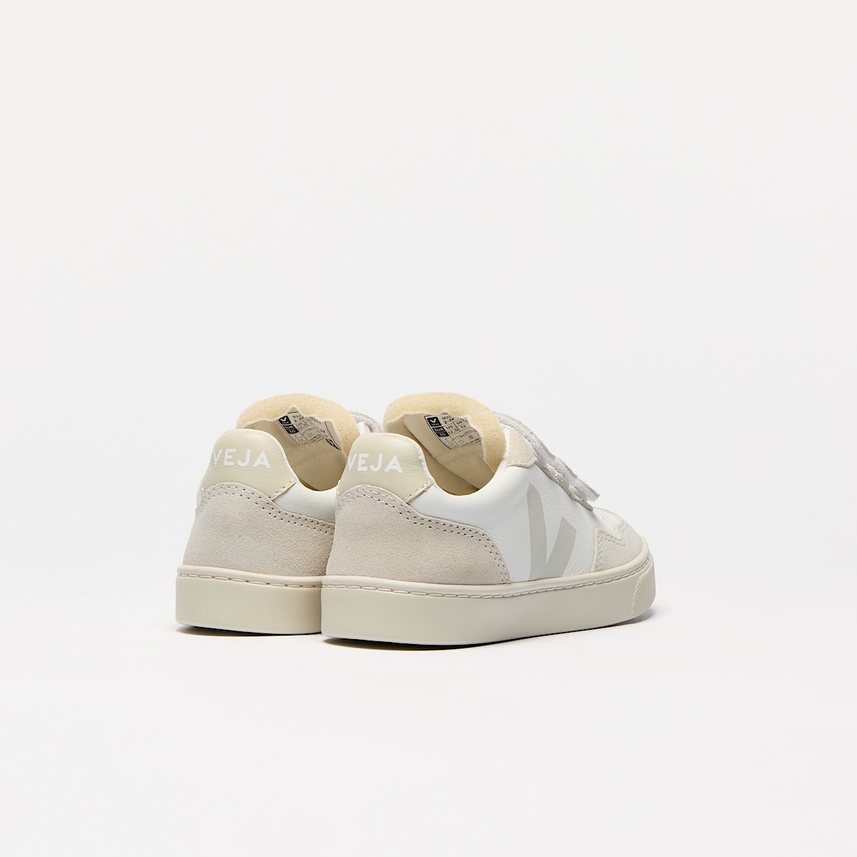 veja baskets small-v-90 cuir-biologique blanc SX2020637 Back view