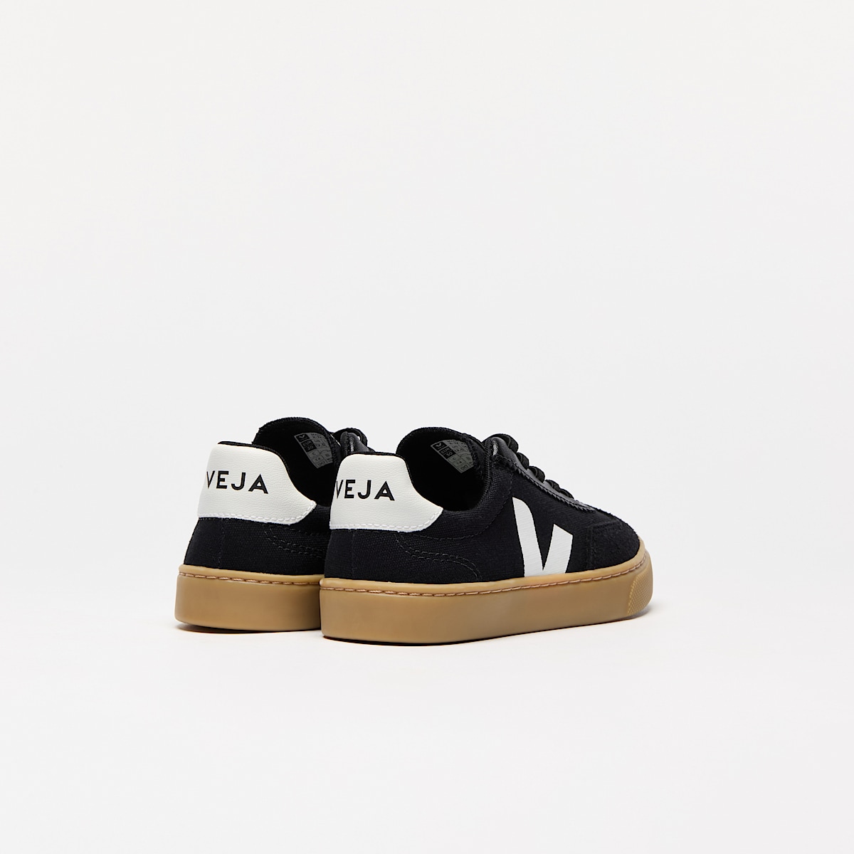 veja baskets small-volley coton-biologique noir SY0120632 Back view