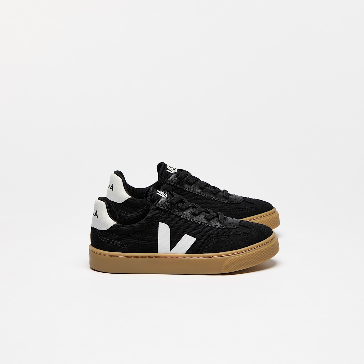 veja baskets small-volley coton-biologique noir SY0120632 Lateral view