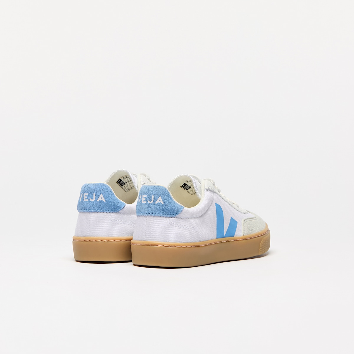 veja baskets small-volley coton-biologique blanc SY0120630 Back view