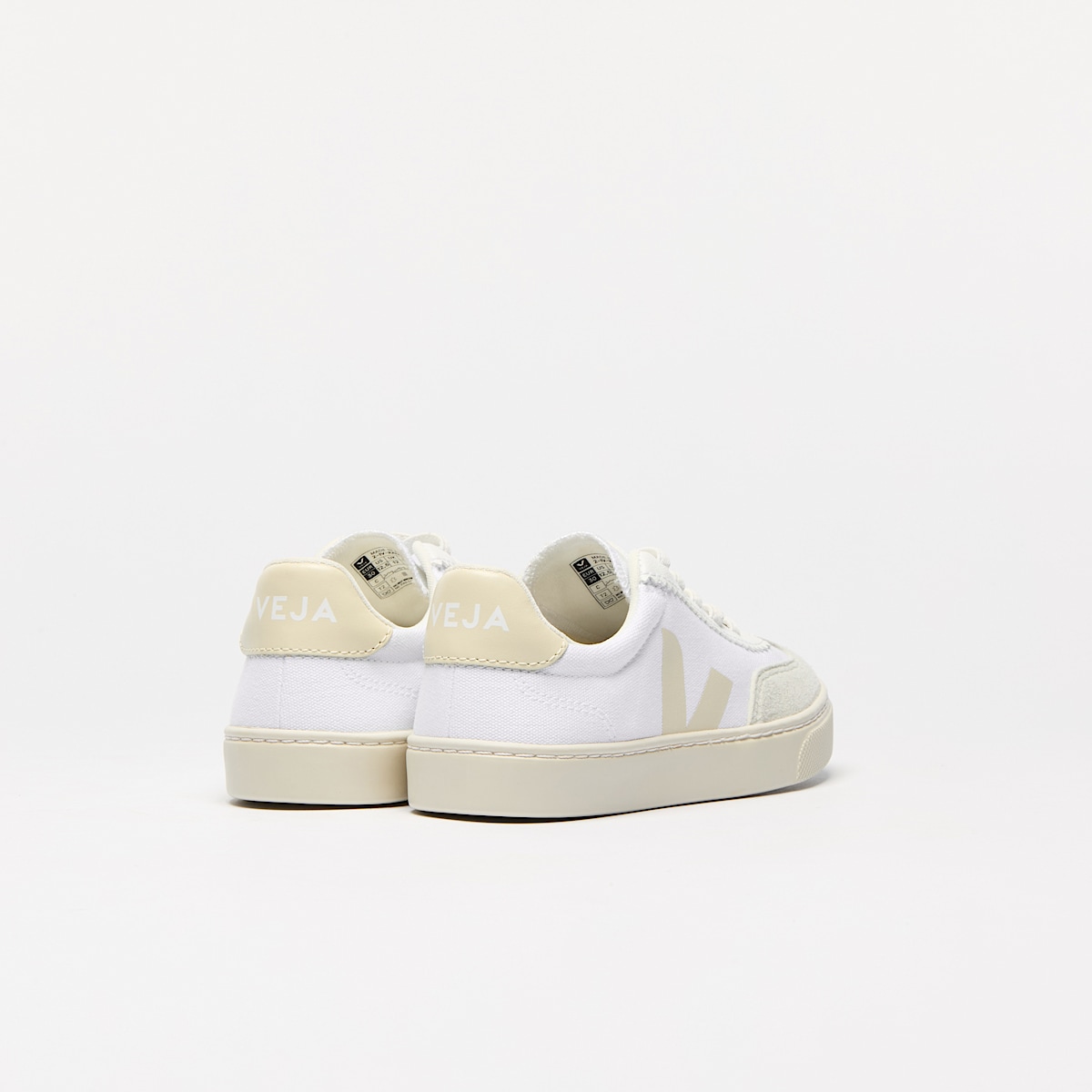 veja baskets small-volley coton-biologique blanc SY0120626 Back view