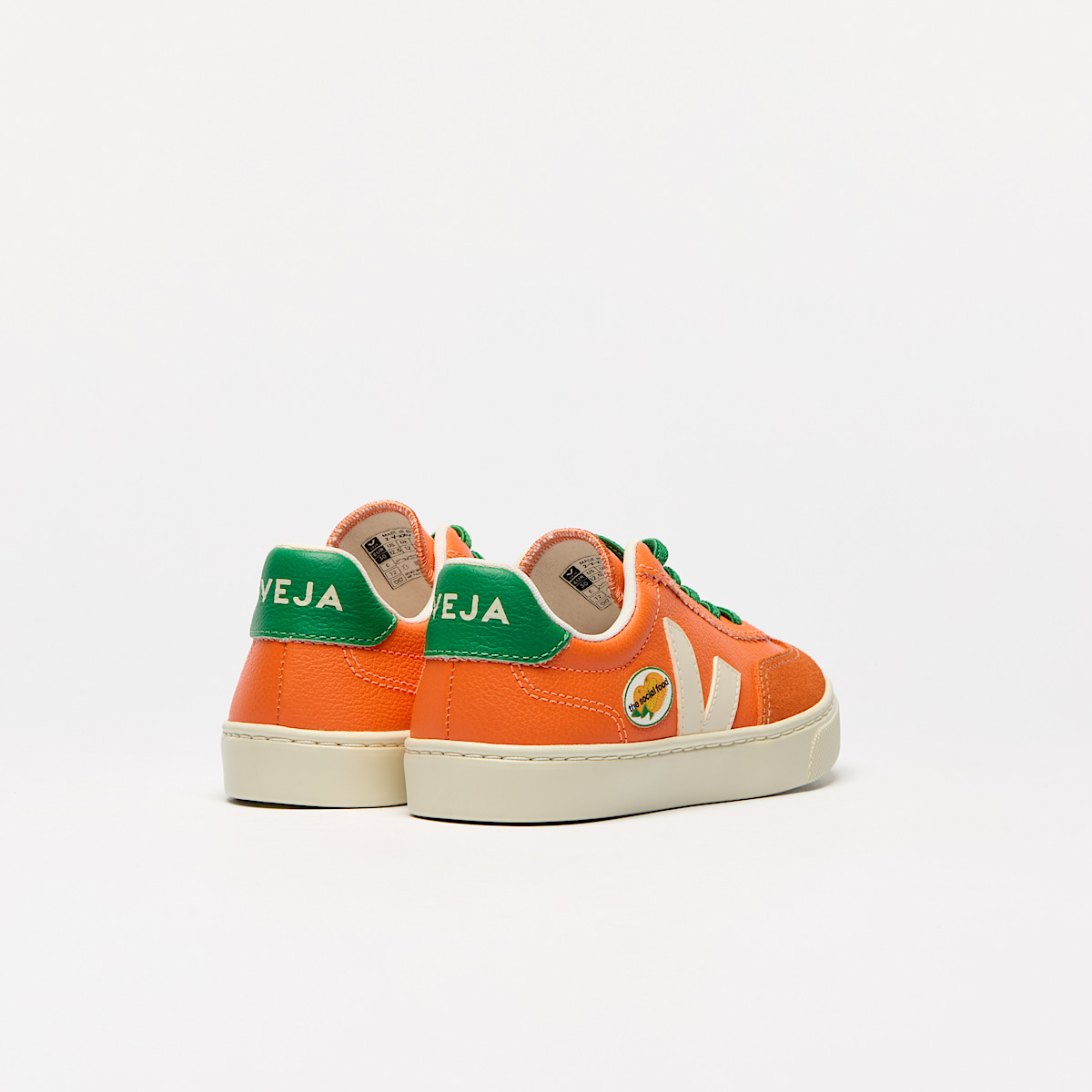 veja sapatilhas veja-x-the-social-food couro laranja TF0520729 Back view