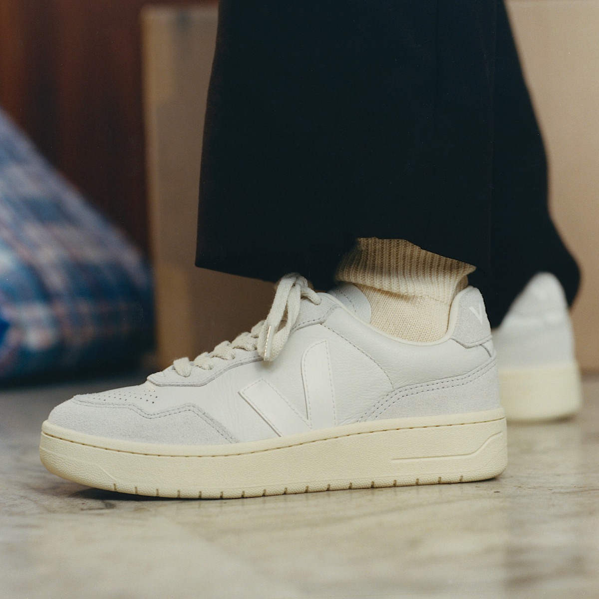 veja sneakers v-90 皮革 白色 VD2003379