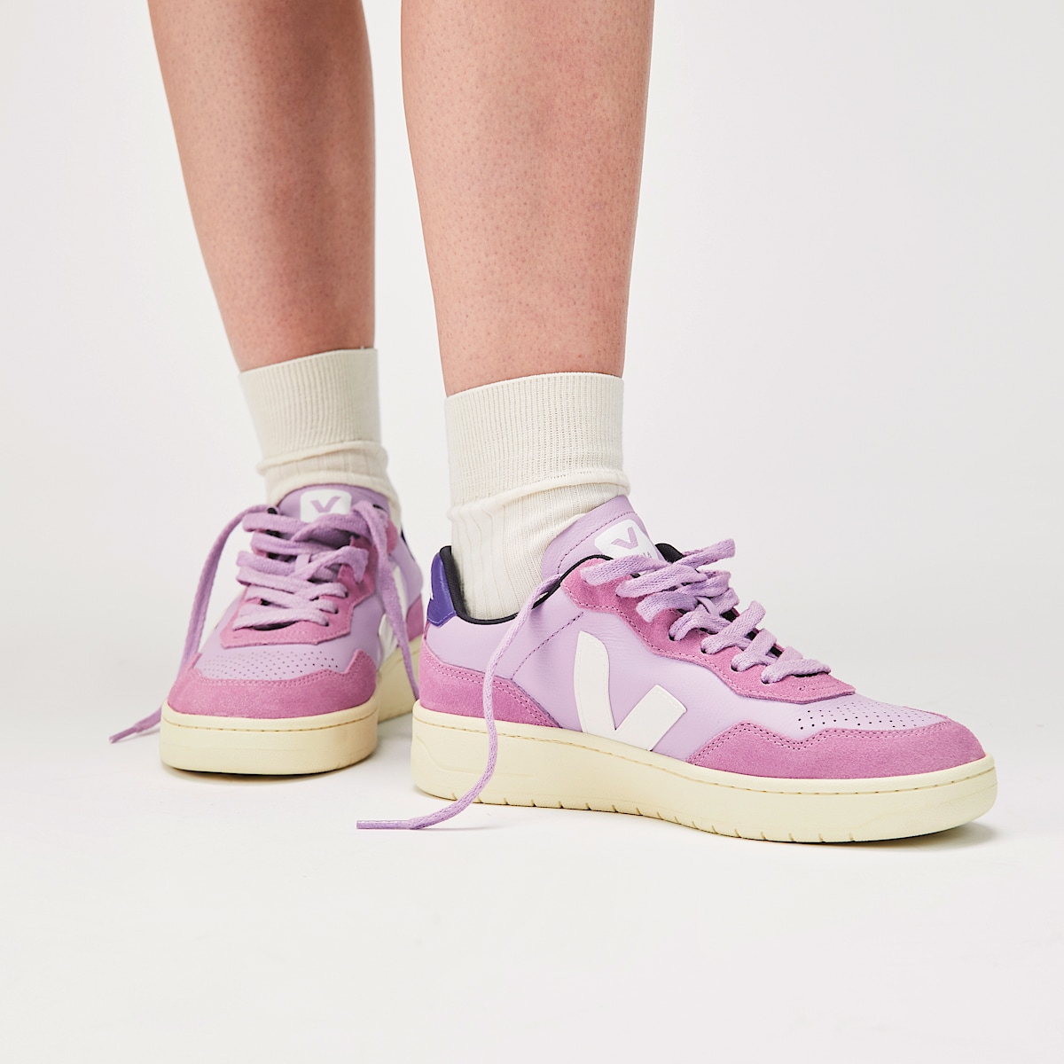 veja sneakers v-90 leather purple VD2003661