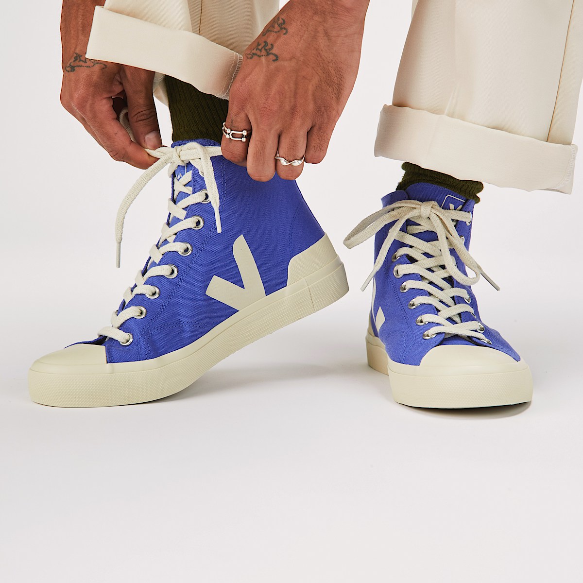 veja sneakers wata-ii organic-cotton blue PA0103730