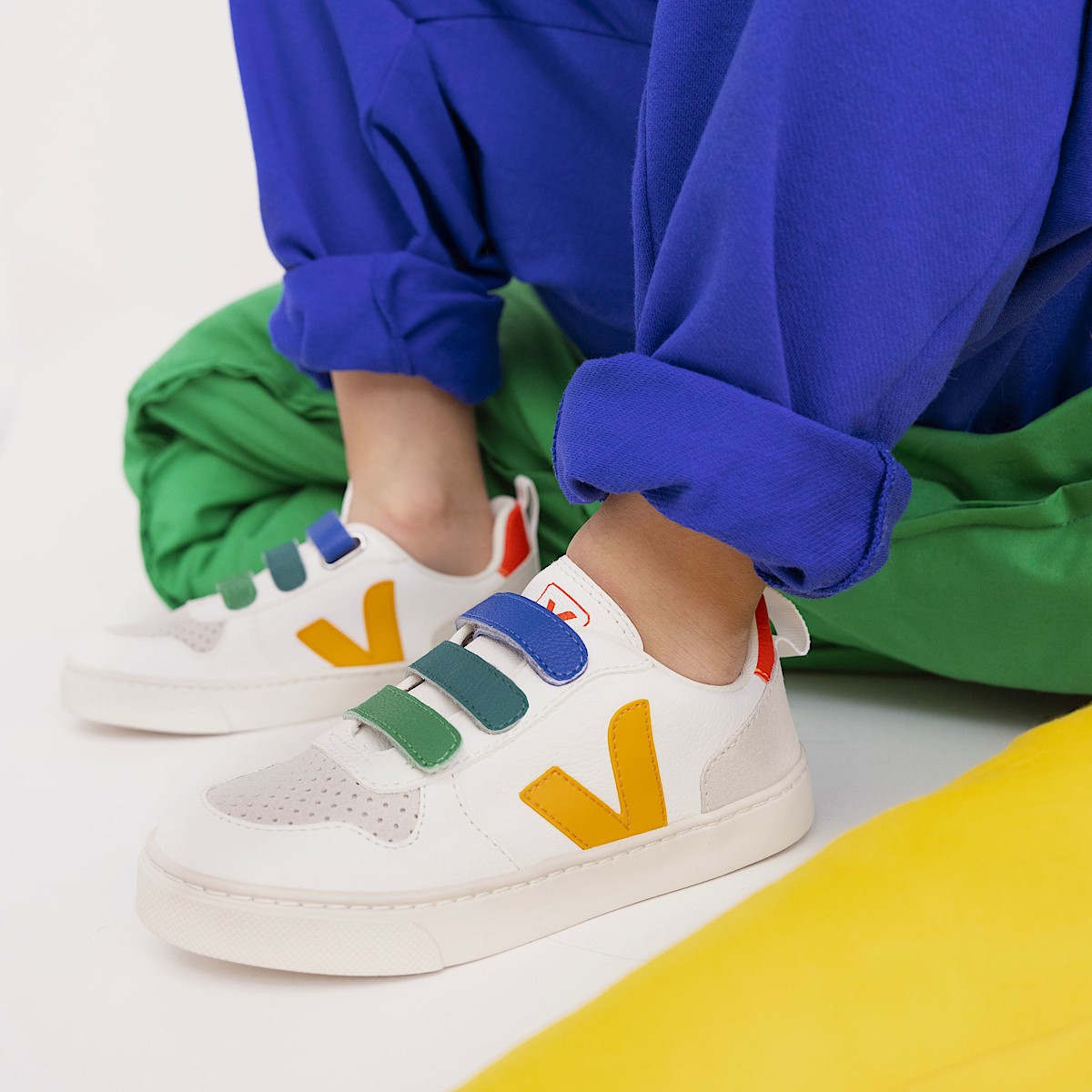 veja small-v-10 cuir multicolore CV0502905C250
