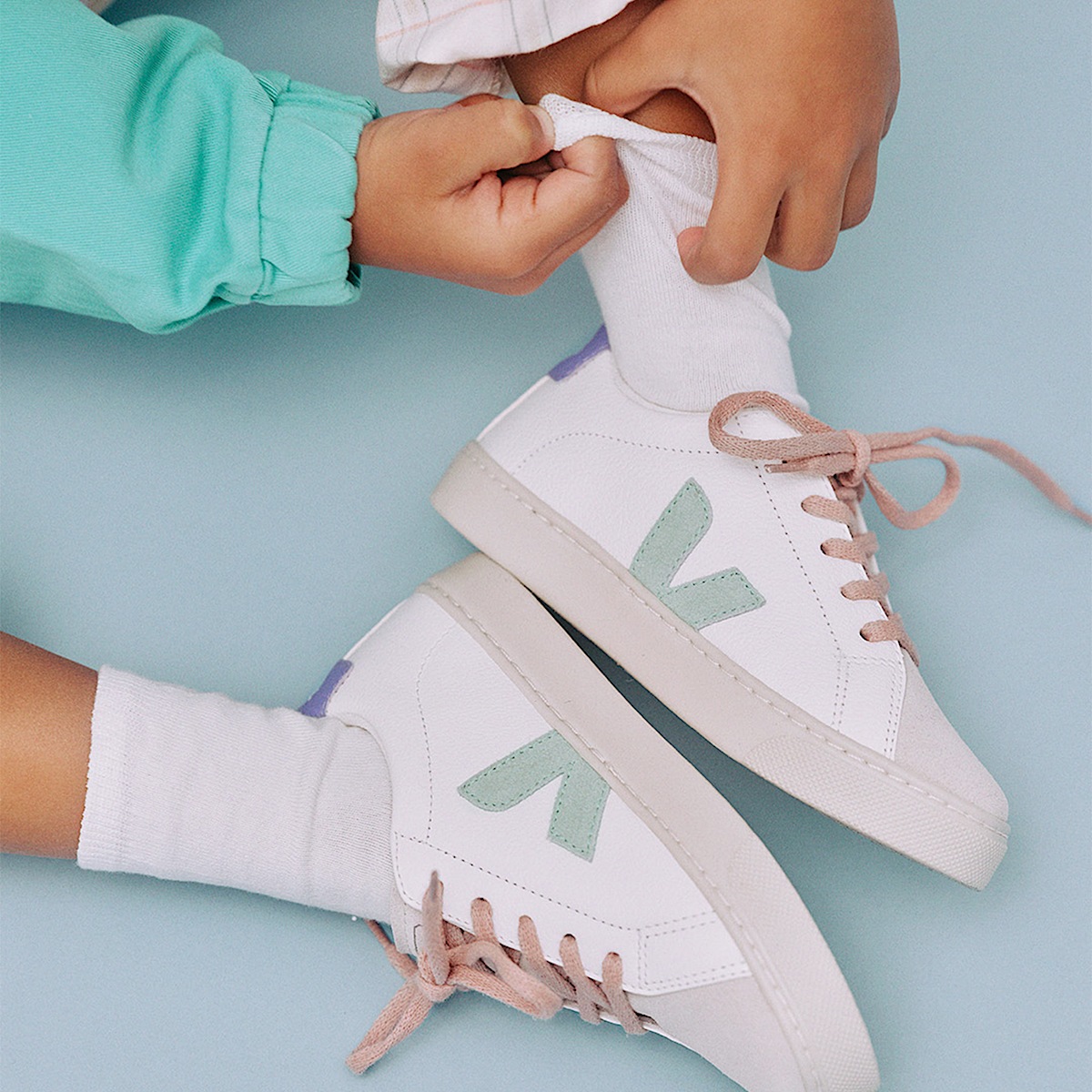 veja baskets small-esplar-laces cuir blanc RS0502862