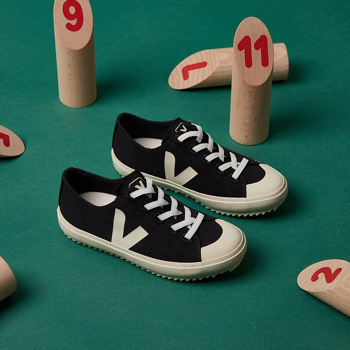 veja small-flip-el algodão-orgánico preto FL0101397C220
