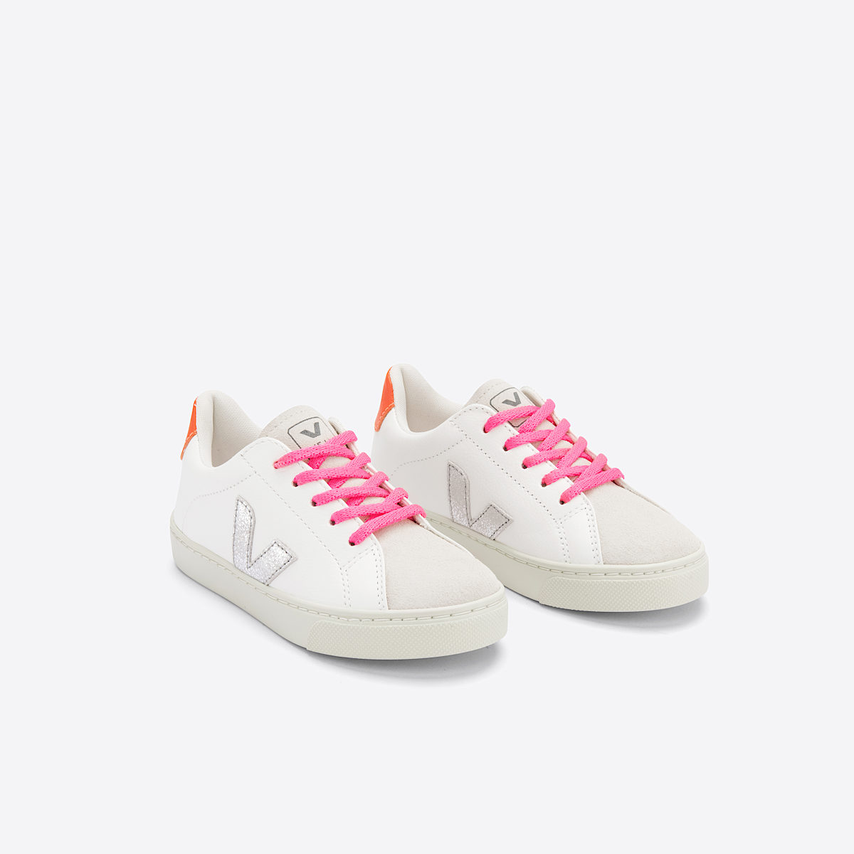 veja sneakers small-esplar-laces cuero blanco RS0512669 Top view