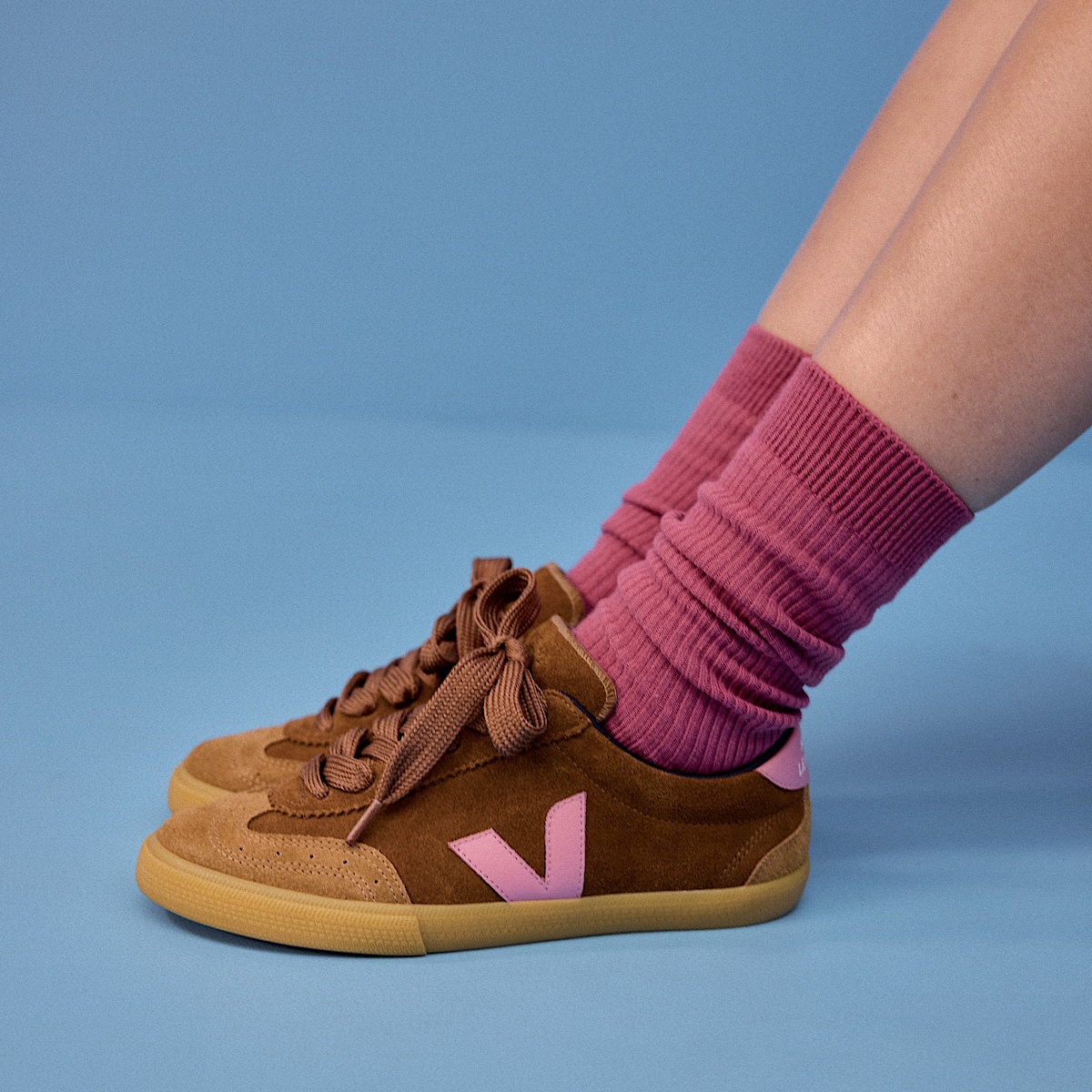 veja baskets veja-x-make-my-lemonade suède marron VM0303858