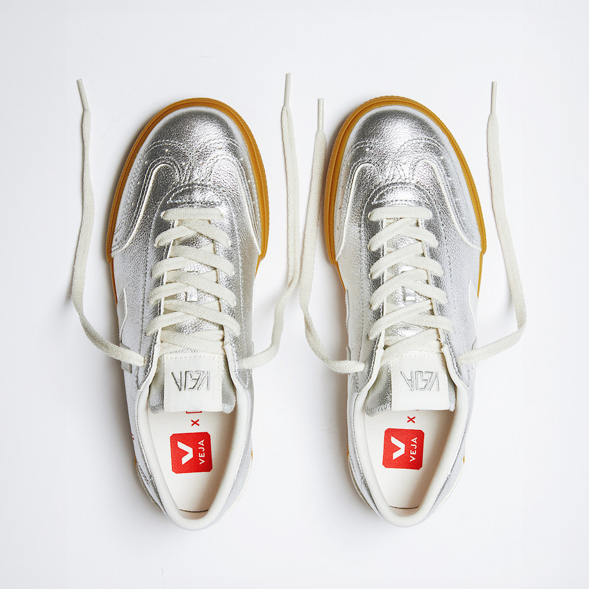 veja baskets veja-x-nk cuir argenté VK0503856