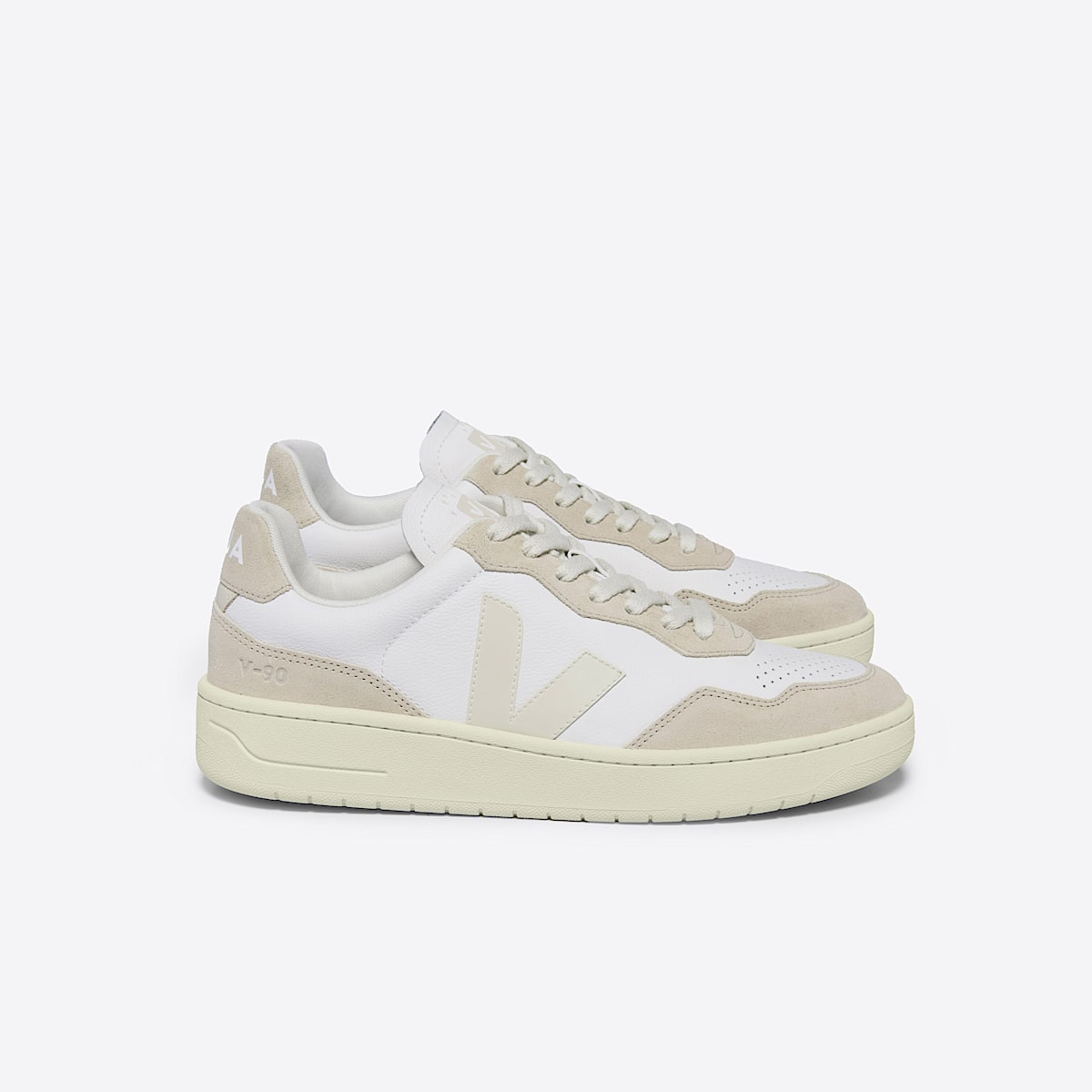 veja sneakers v-90 leather beige VD2003654 Lateral view