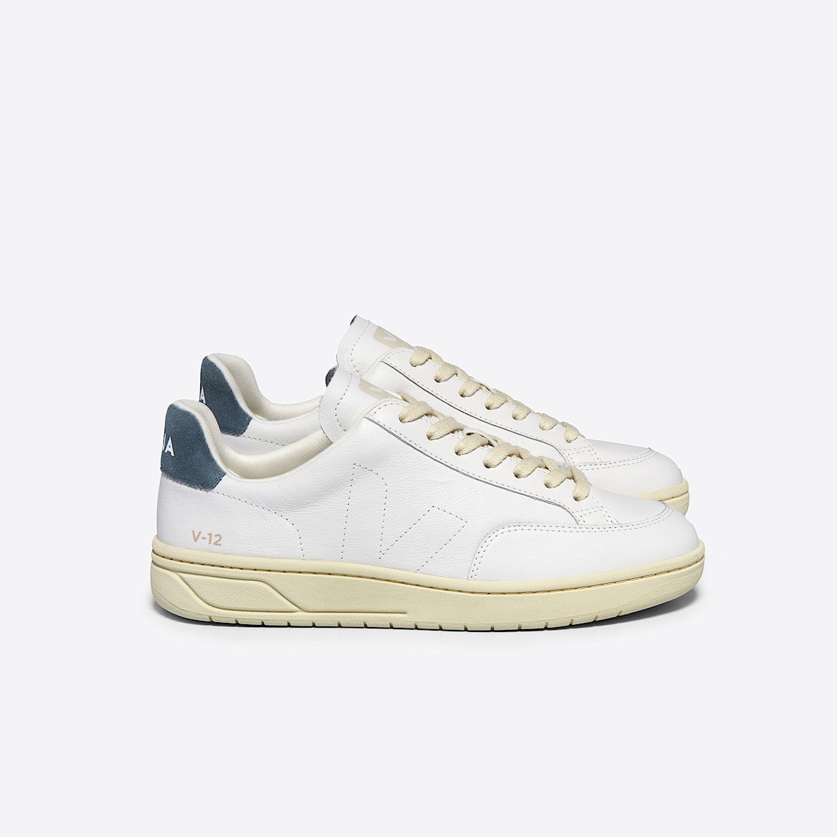 veja v-12-stitch cuero blanco XS2003680B470