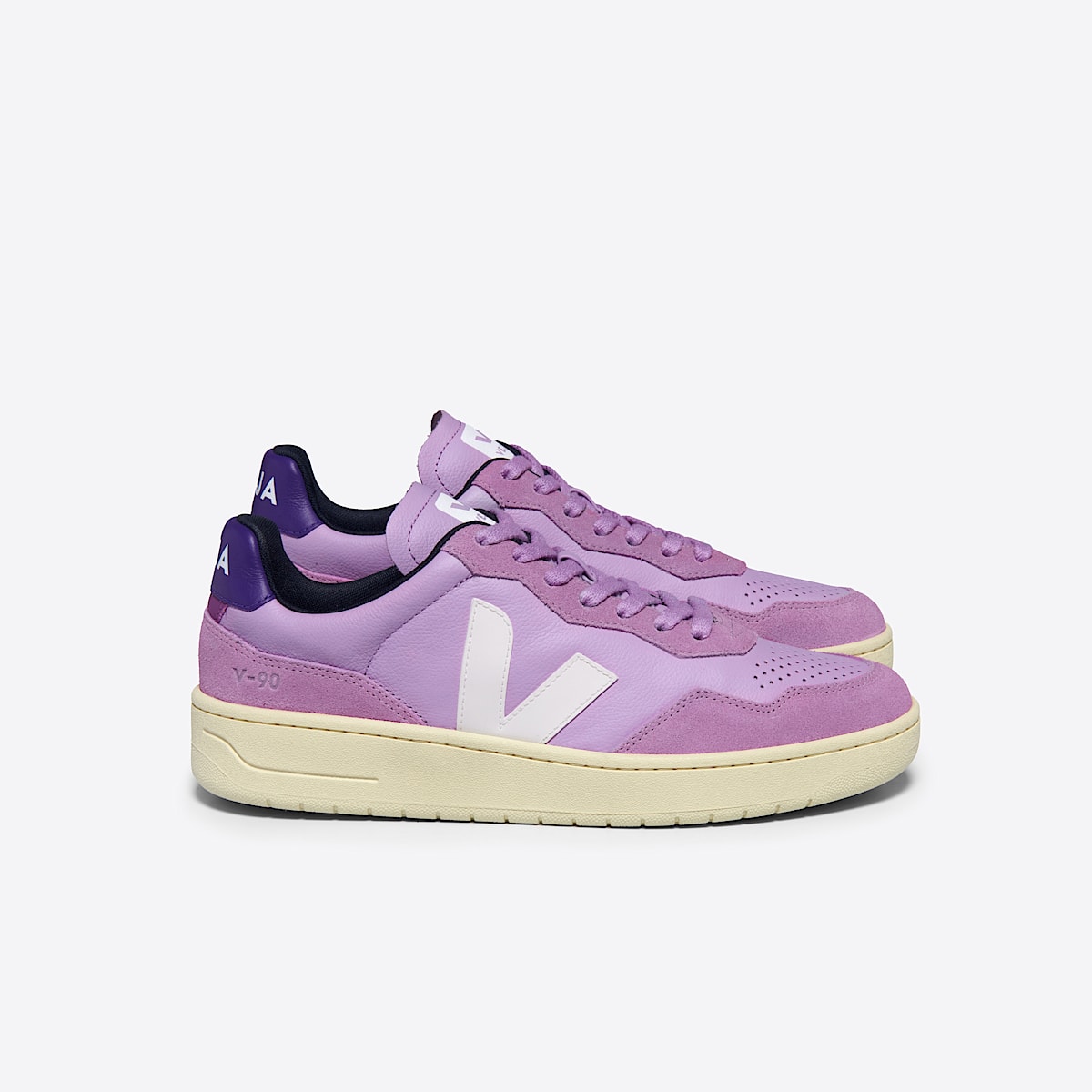 veja sneakers v-90 leather purple VD2003661 Lateral view