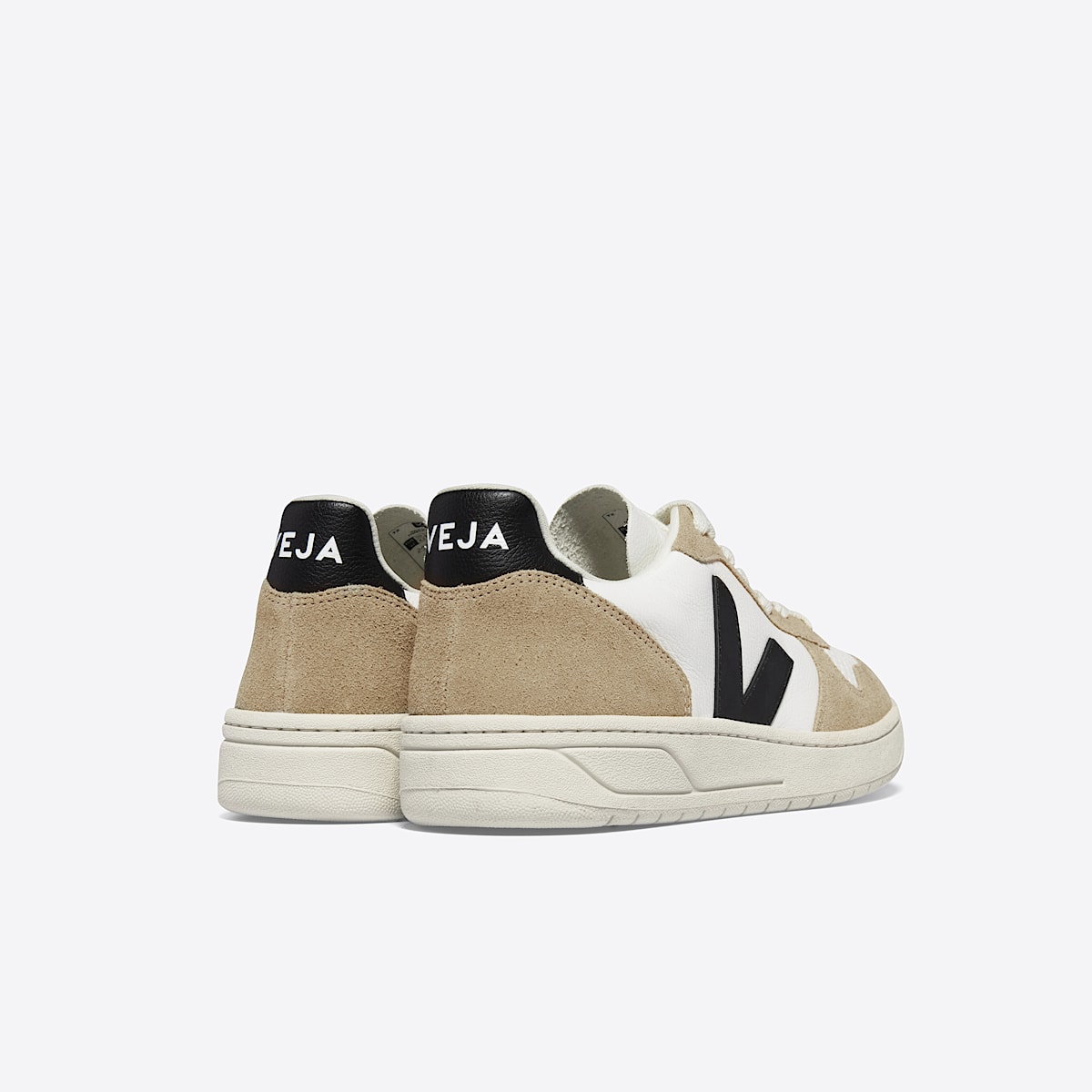 veja baskets v-10 cuir blanc VX0503138 Back view