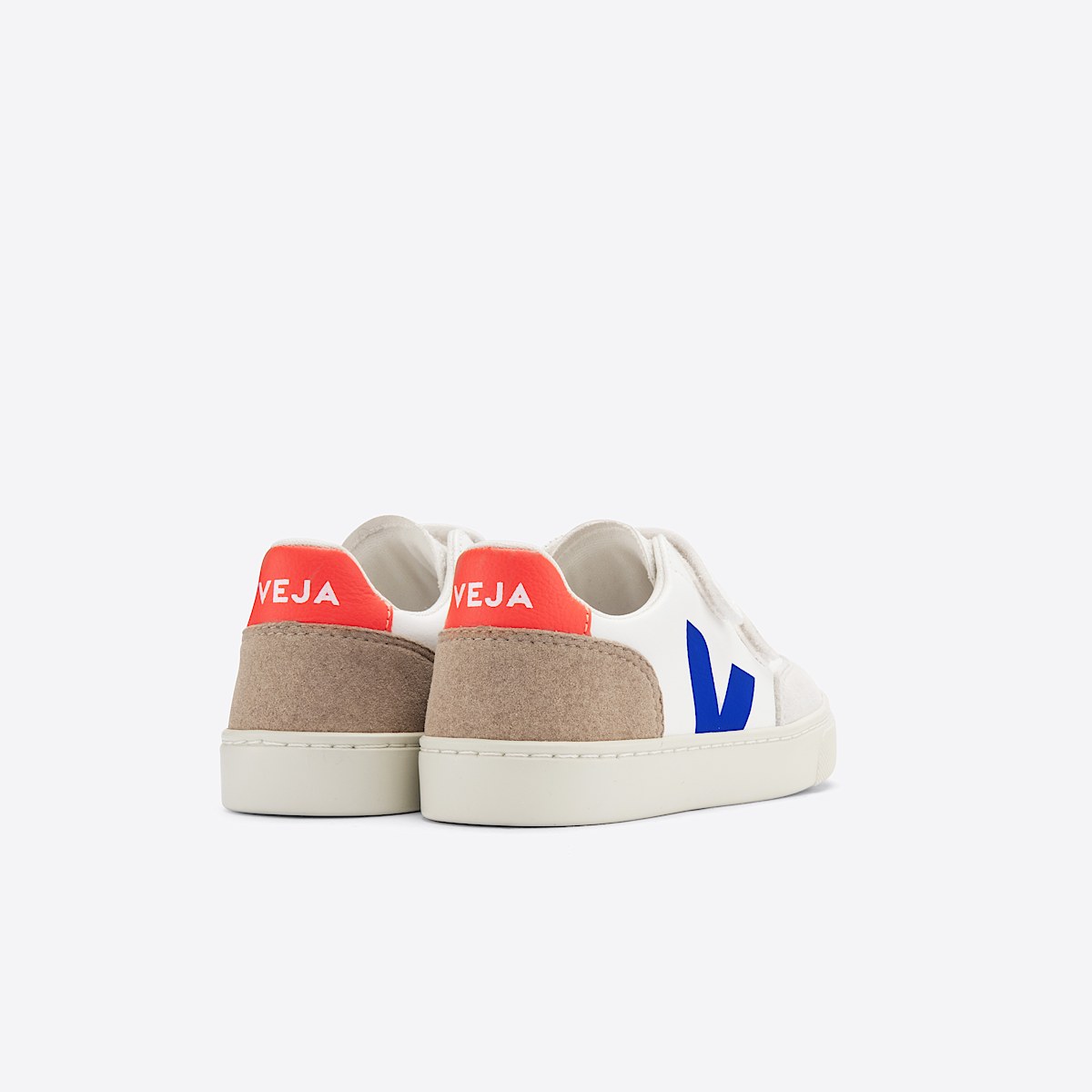 veja sapatilhas small-v-12 couro branco XV0503013 Back view