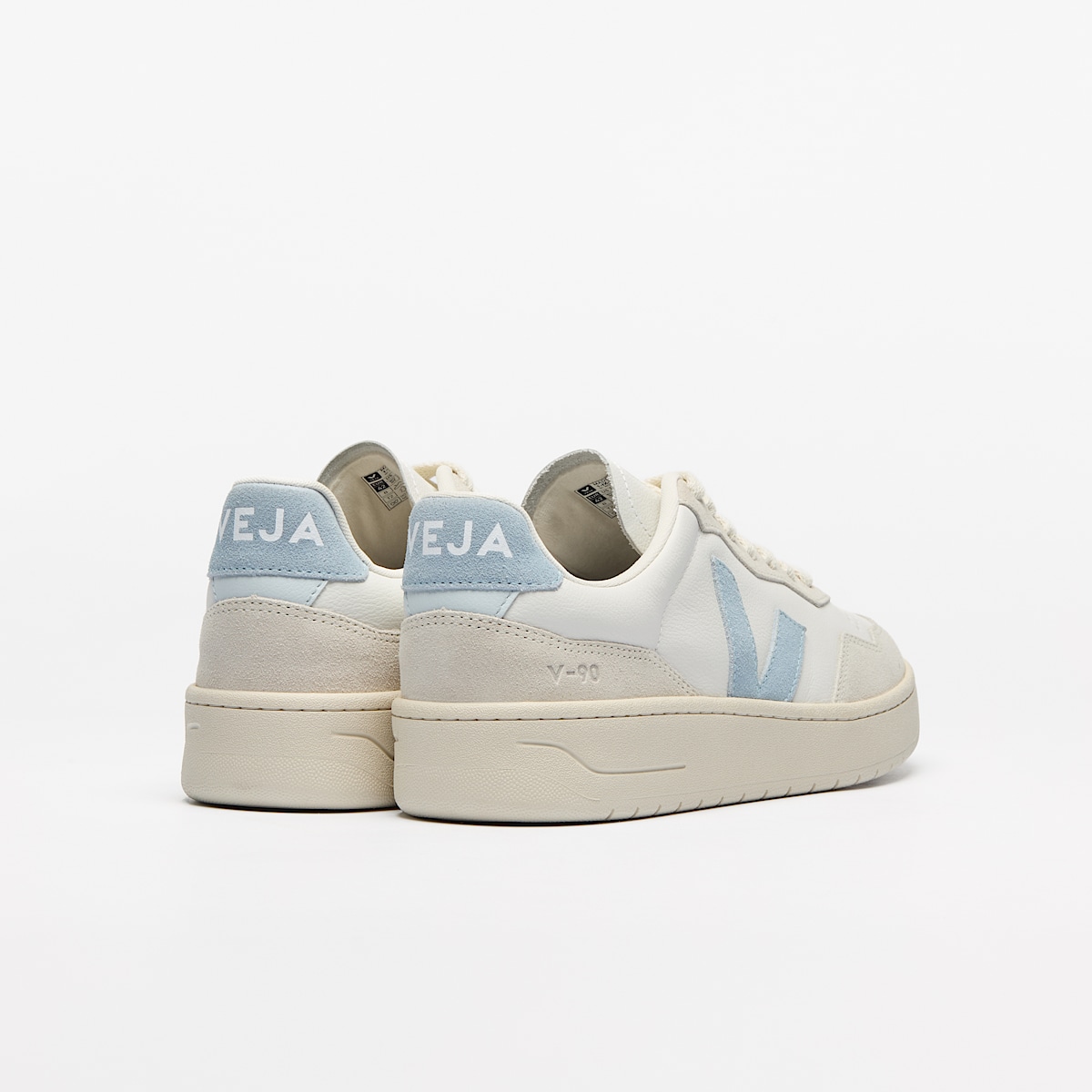 veja baskets v-90 cuir blanc VD2003387 Back view