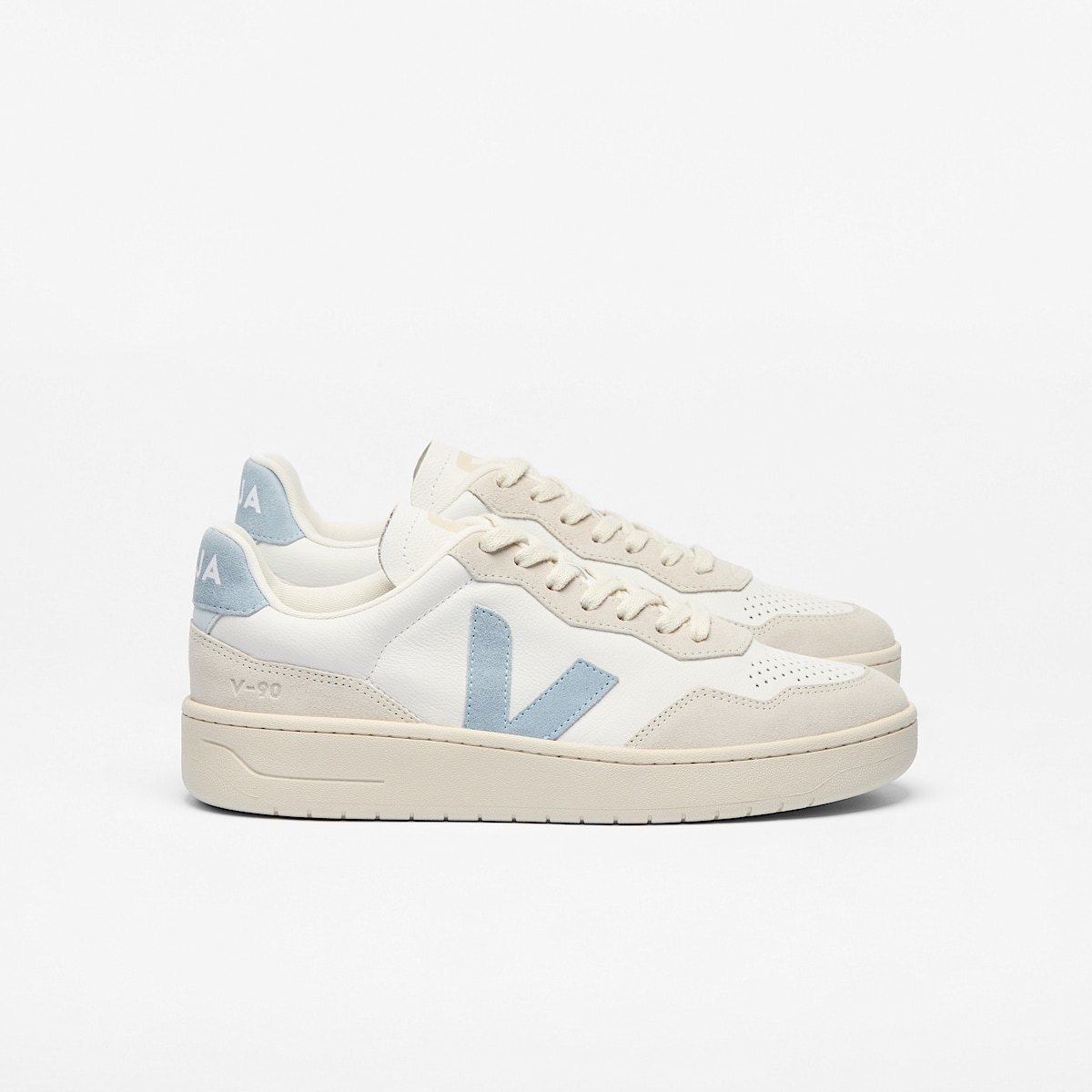 veja sneakers v-90 皮革 白色 VD2003387 Lateral view