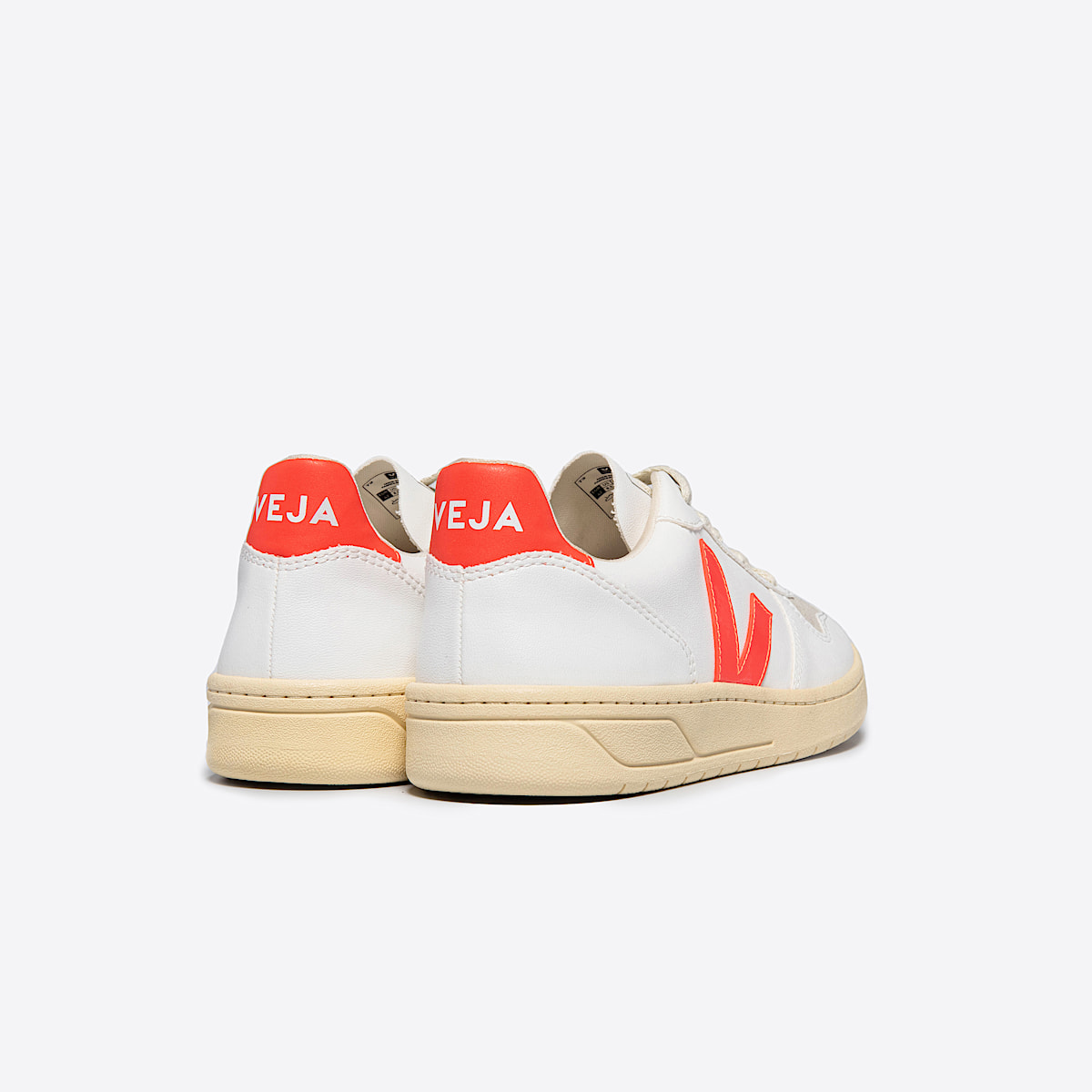 veja sneakers v-10 皮革 白色 VX0703152 Back view