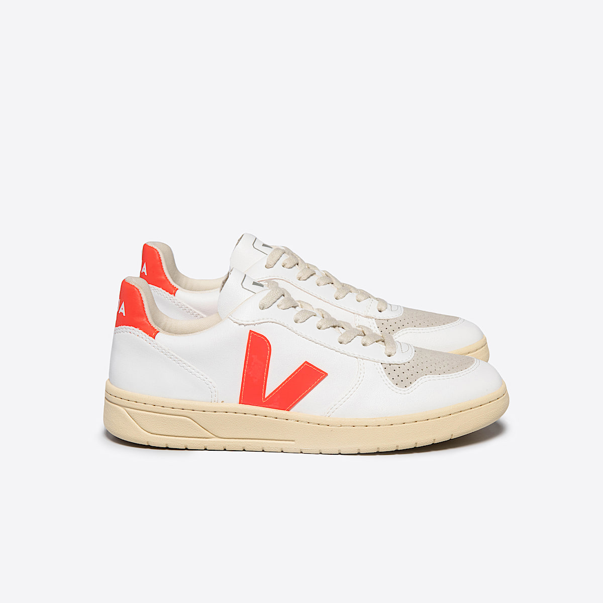 veja sneaker v-10 leder weiss VX0703152 Lateral view