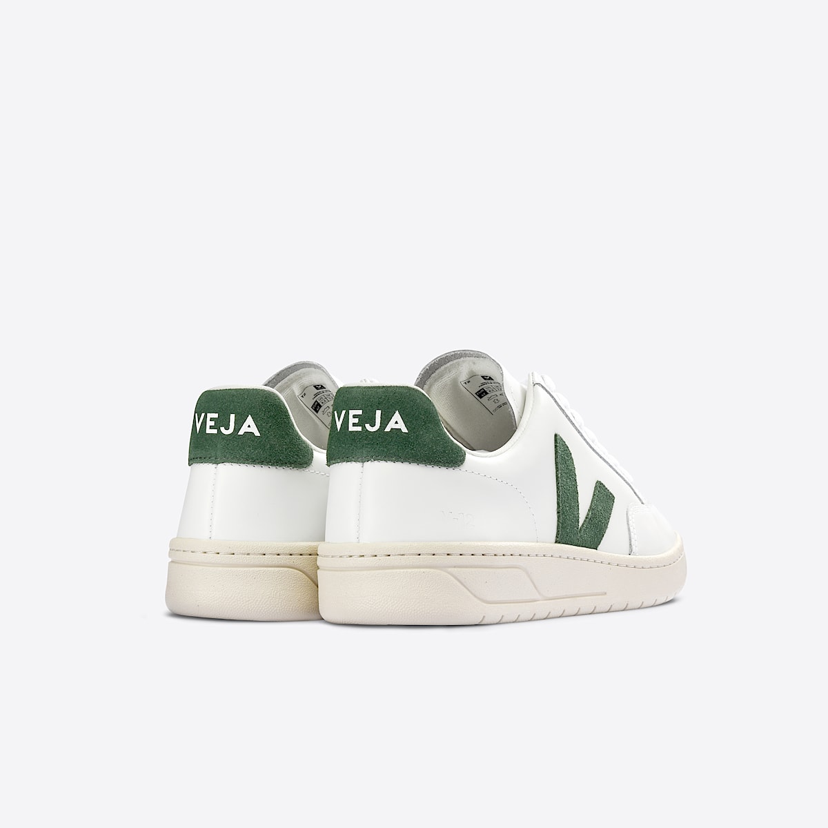 veja baskets v-12 cuir blanc XD0202336 Back view