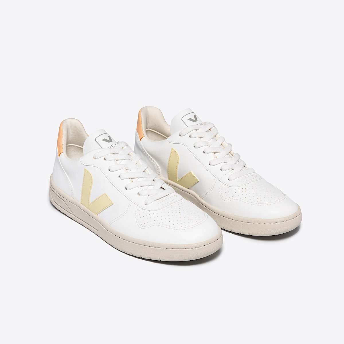 veja sneakers v-10 leather white VX0703103 Top view