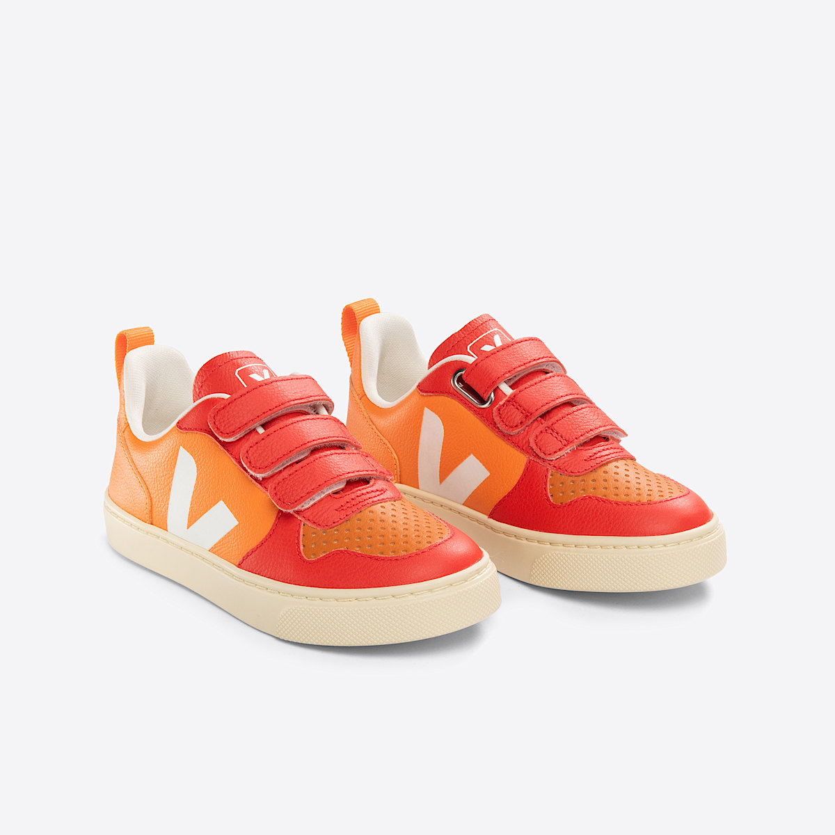 veja small-v-10 cuir orange CV0503283