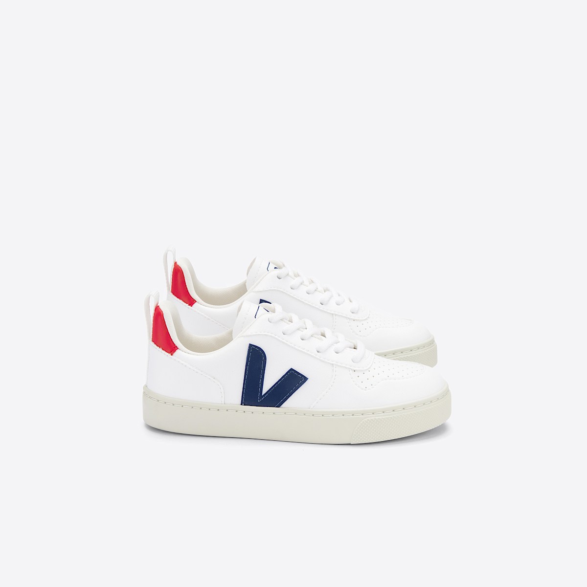 veja baskets small-v-10-laces vegan blanc CX0712570 Lateral view