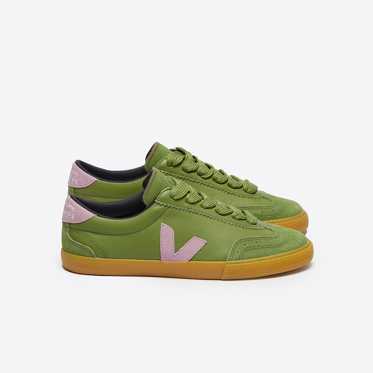 veja sneakers veja-x-make-my-lemonade organic-leather green VM2003859 Lateral view