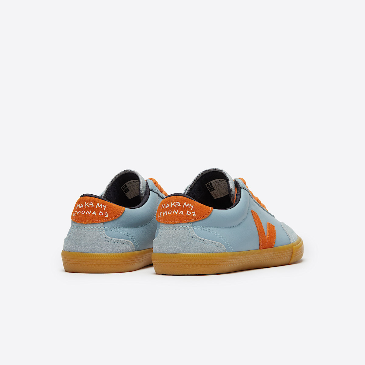 veja sneakers veja-x-make-my-lemonade organic-leather blue VM2003860 Back view