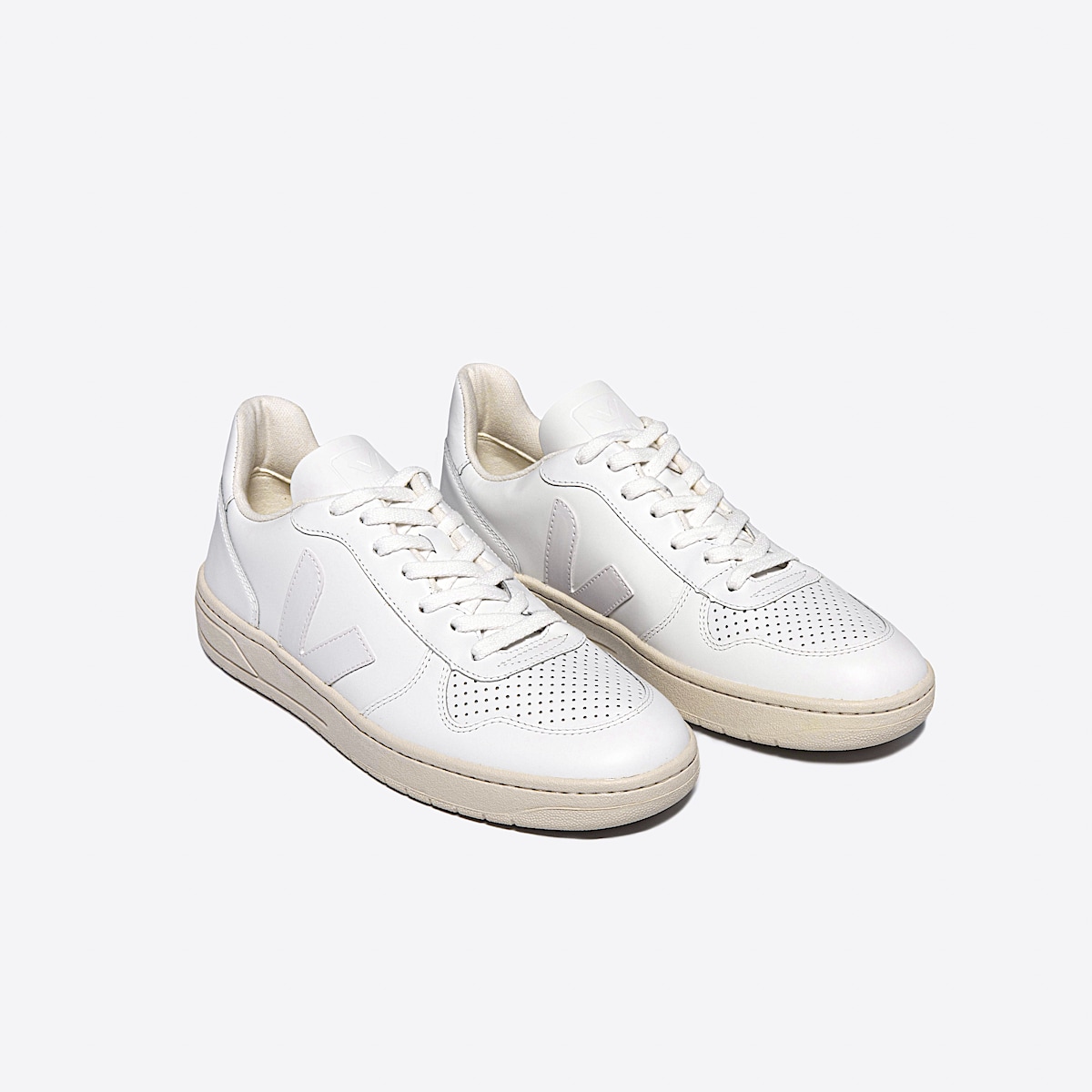 veja sneakers v-10 couro branco VX0201270 Top view