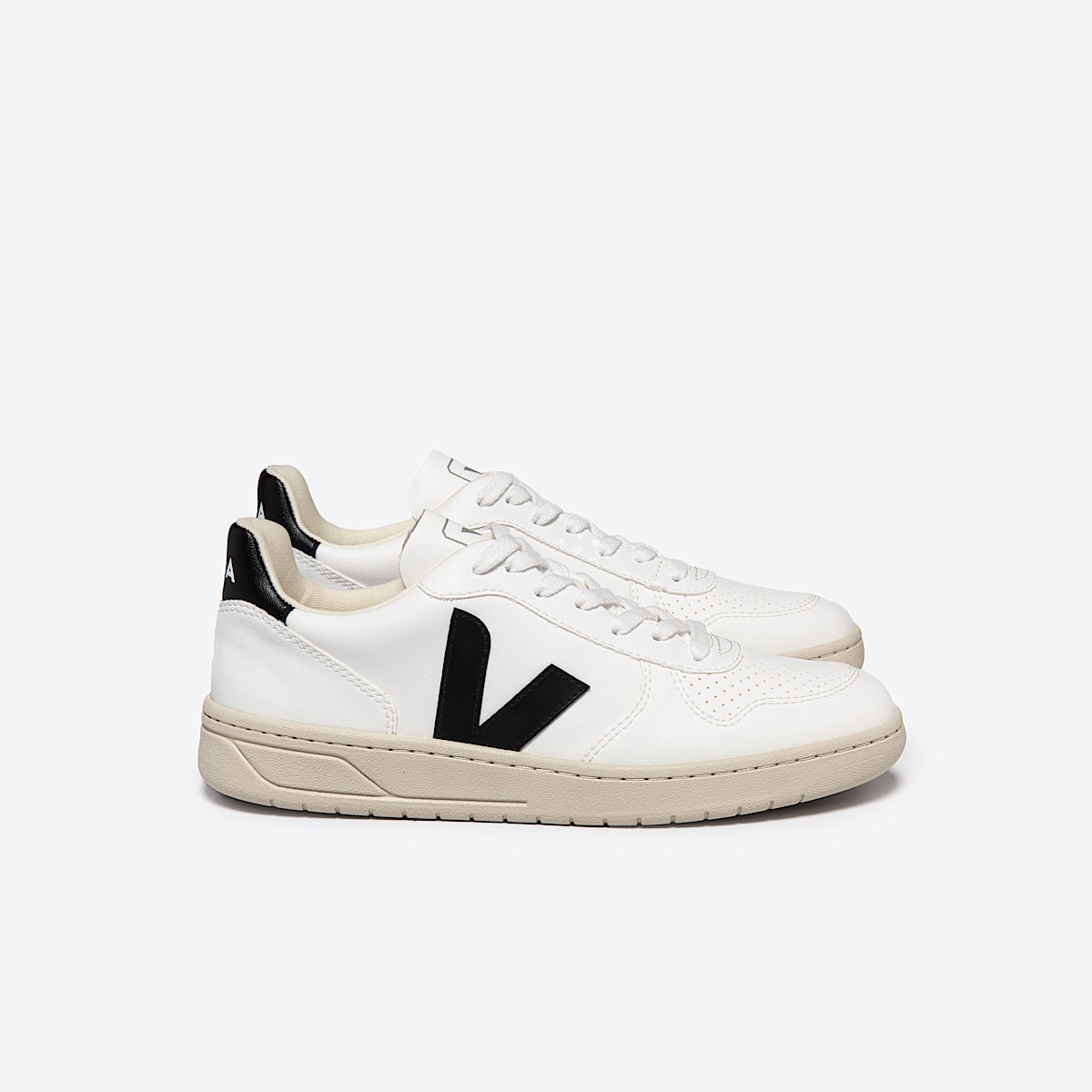 veja sneakers v-10 皮革 白色 VX0702901 Lateral view