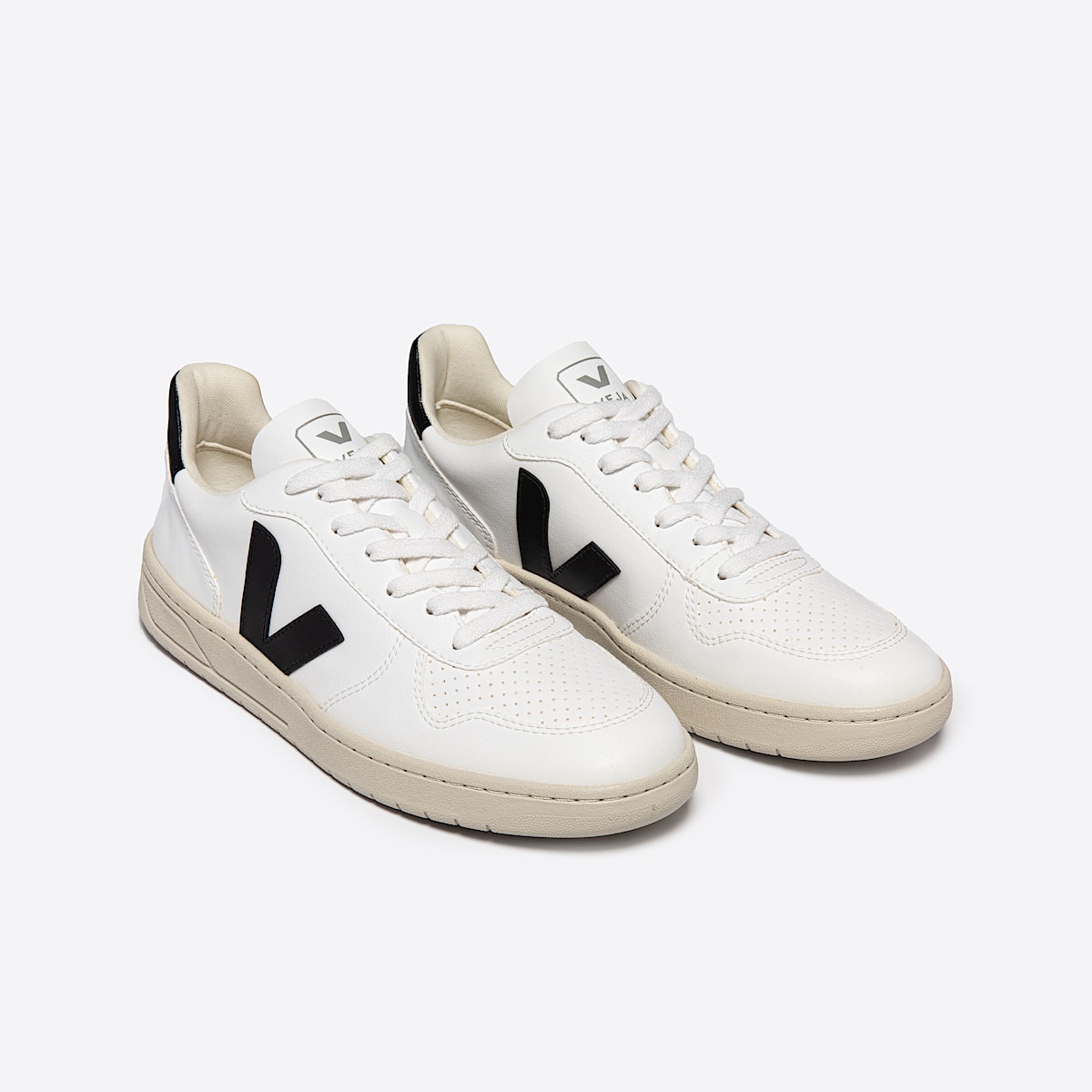 veja sneakers v-10 皮革 白色 VX0702901 Top view