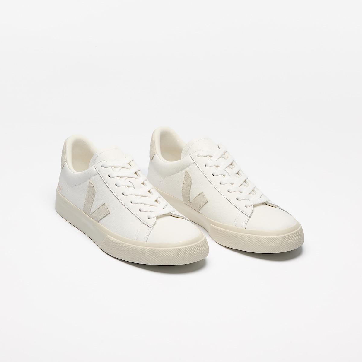 veja zapatillas campo cuero blanco CP0502429 Top view