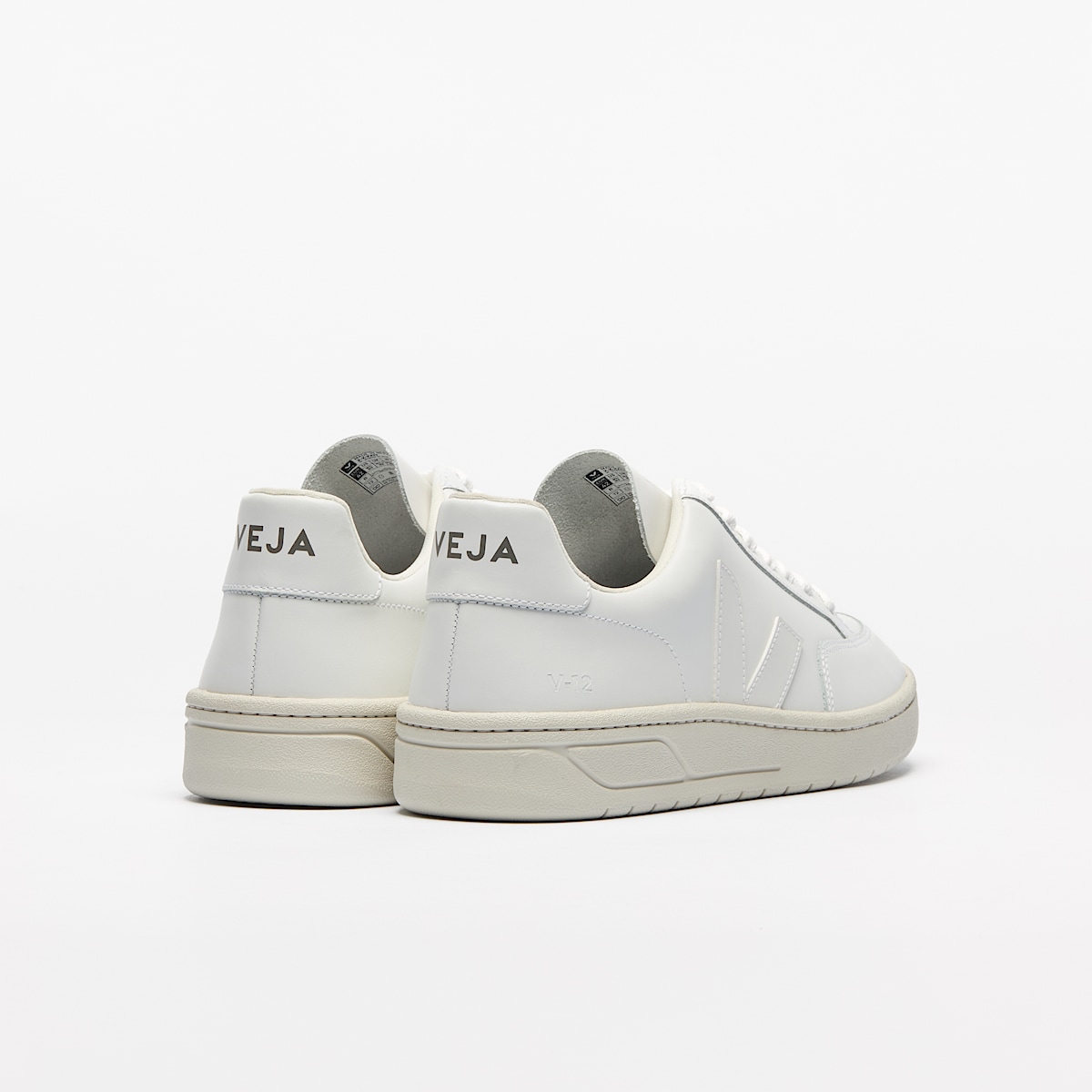 veja baskets v-12 cuir blanc XD0202297 Back view