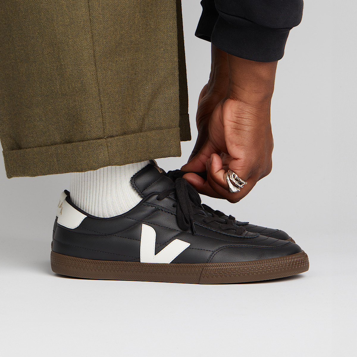 veja baskets panenka cuir-biologique noir FU2020707