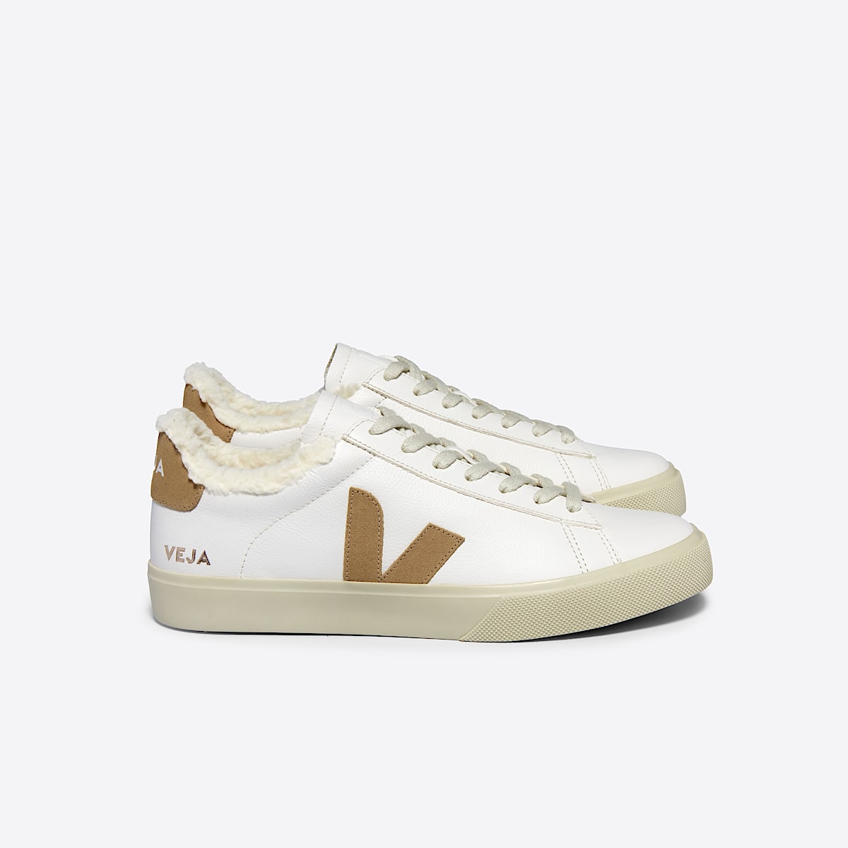 veja sneakers campo-winter fured white CW0503830 Lateral view