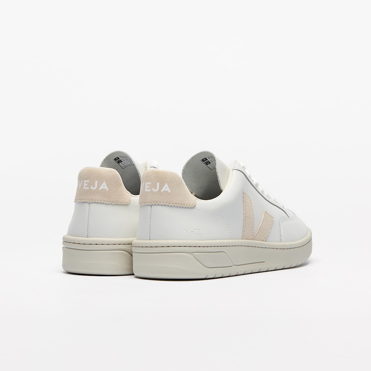 veja baskets v-12 cuir blanc XD0202335 Back view