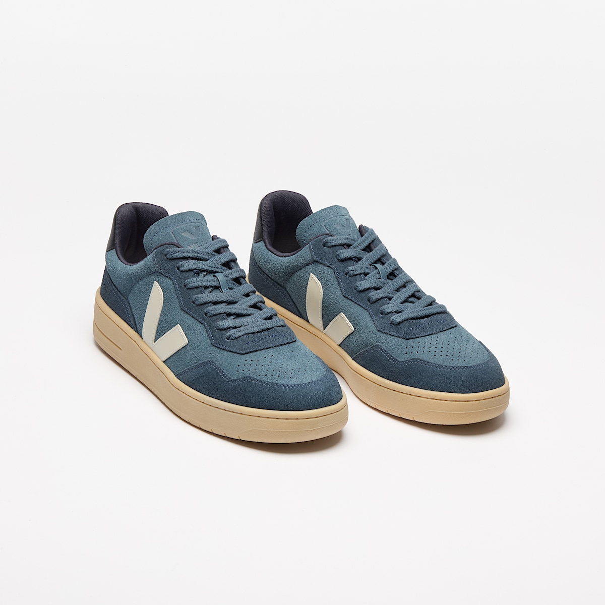 veja sneakers v-90 suede blue VD0303848 Top view