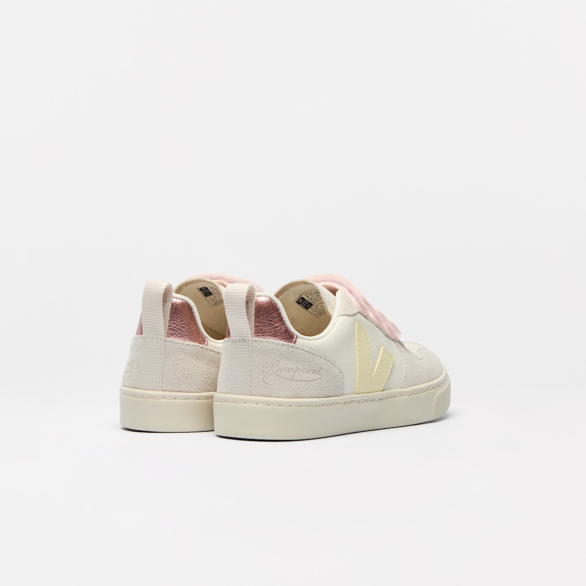 veja sapatilhas small-v-10-veja-x-bonpoint couro amarelo BO0520723 Back view