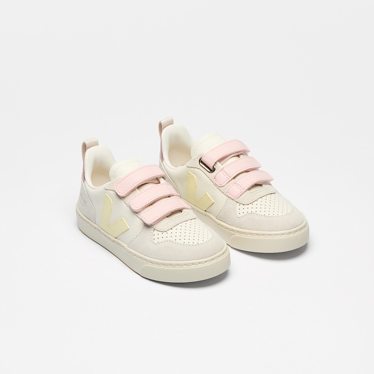 veja sapatilhas small-v-10-veja-x-bonpoint couro amarelo BO0520723 Top view