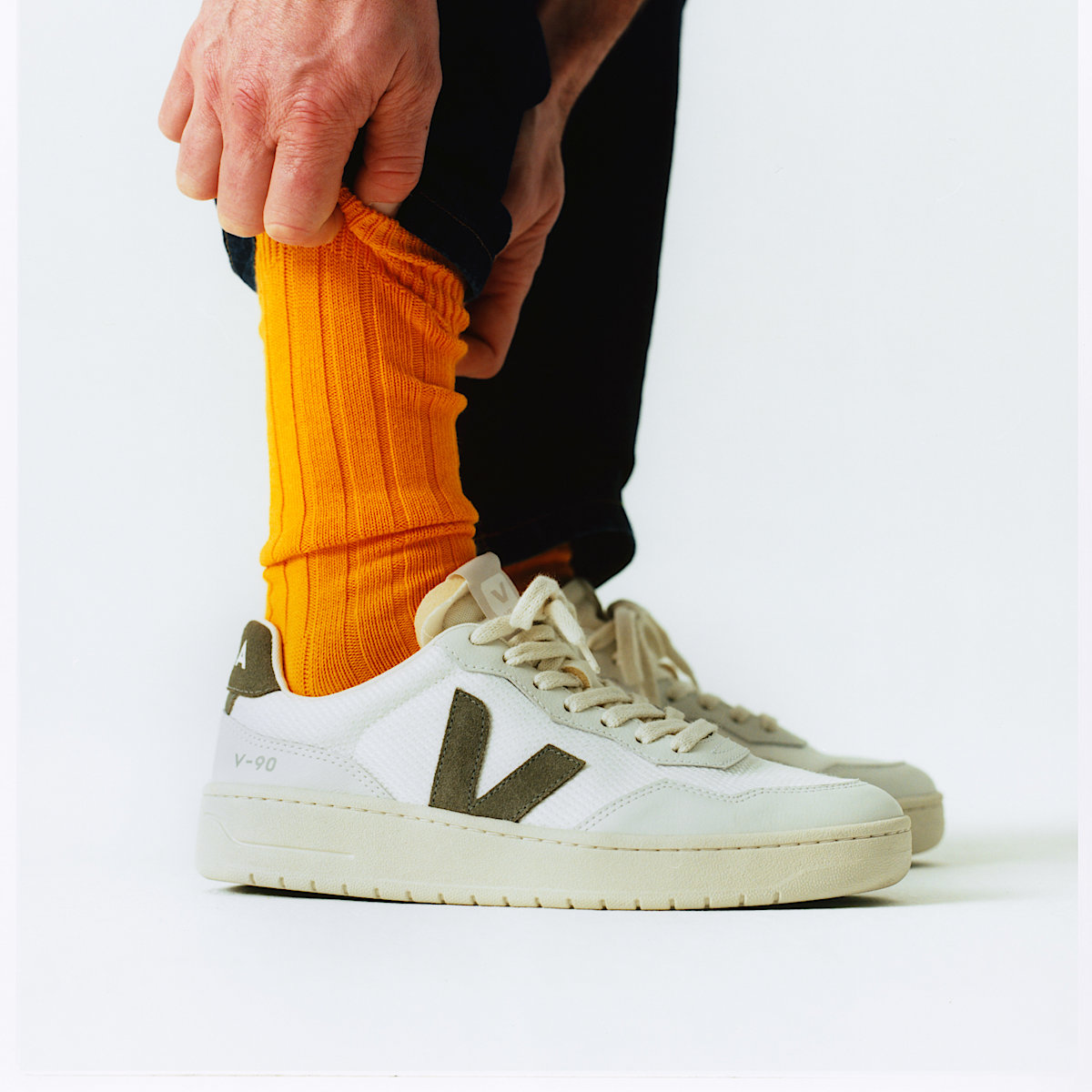 veja sneakers v-90 återvunnet vit VD1720484