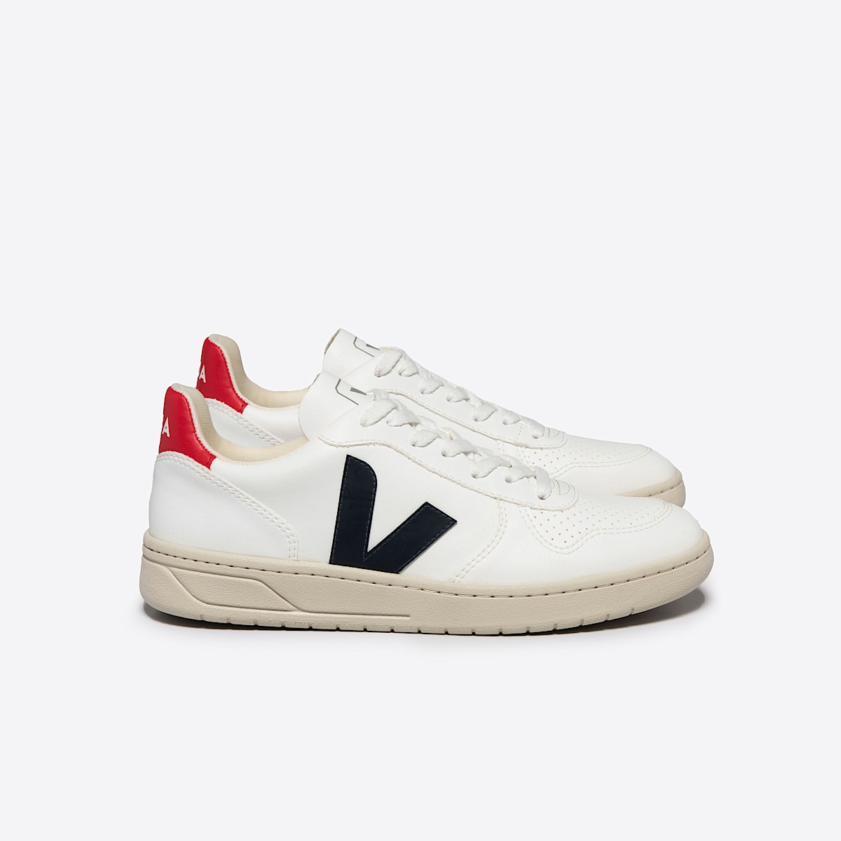 veja baskets v-10 cuir blanc VX0703096 Lateral view